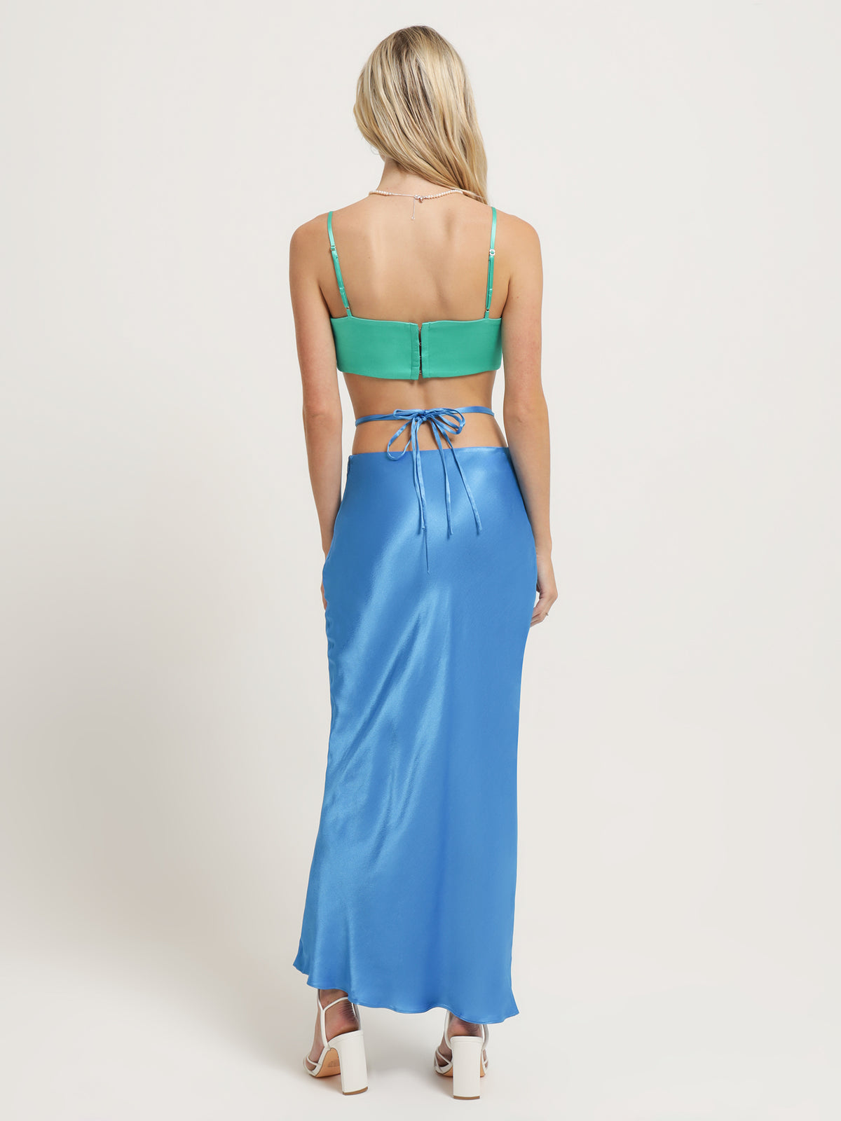 San Sloane Cecilia Midi Dress Green/Blue | Glue Store San Sloane Cecilia Midi Dress Green/Blue | Glue Store