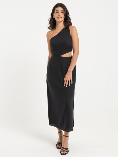 Fin Asymmetrical Maxi Dress
