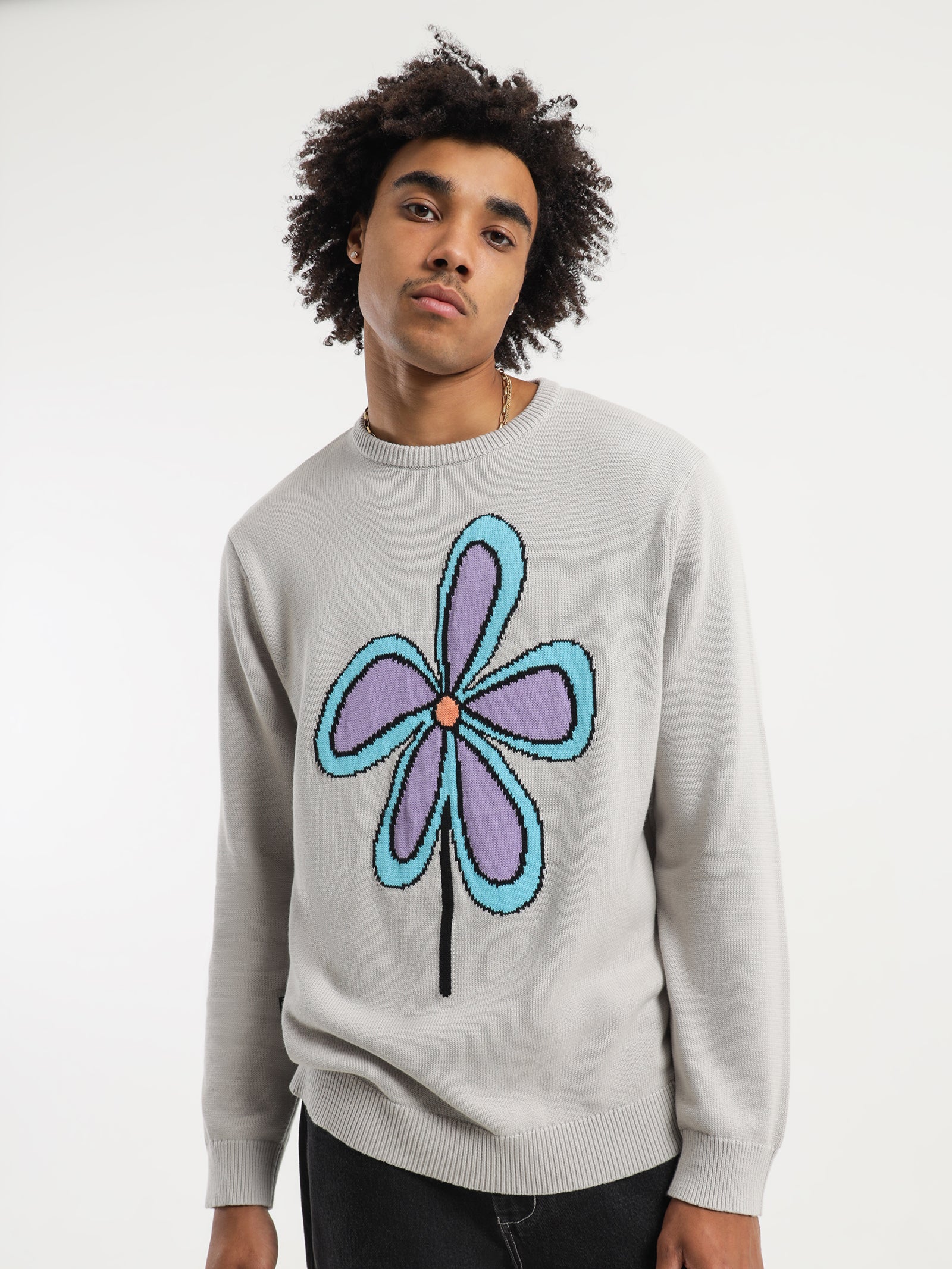 STUSSY JACQUARD KNIT CREW NOMA t.d.