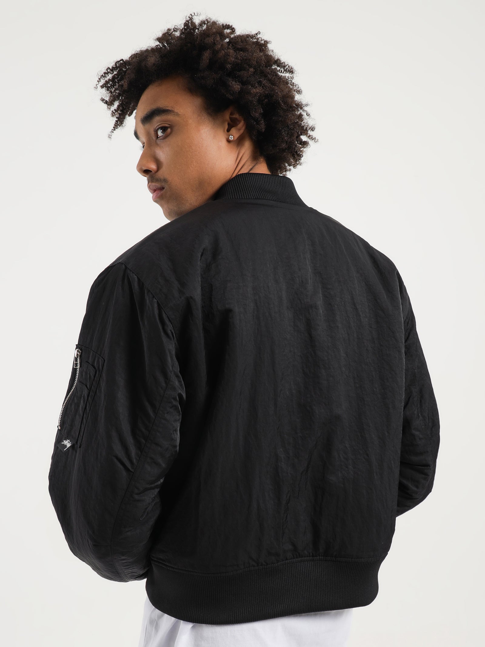 Stussy Stock Bomber Jacket Black | Glue Store