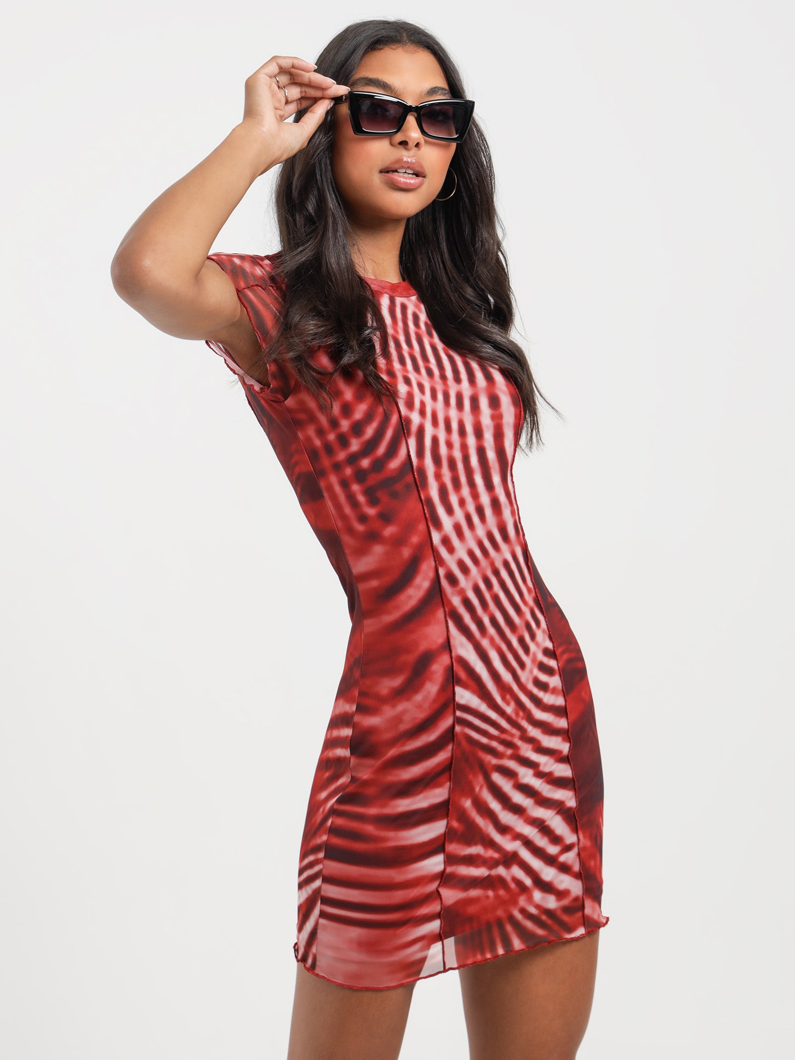 First Mse Inferna Mesh Dress Infrared | Glue Store