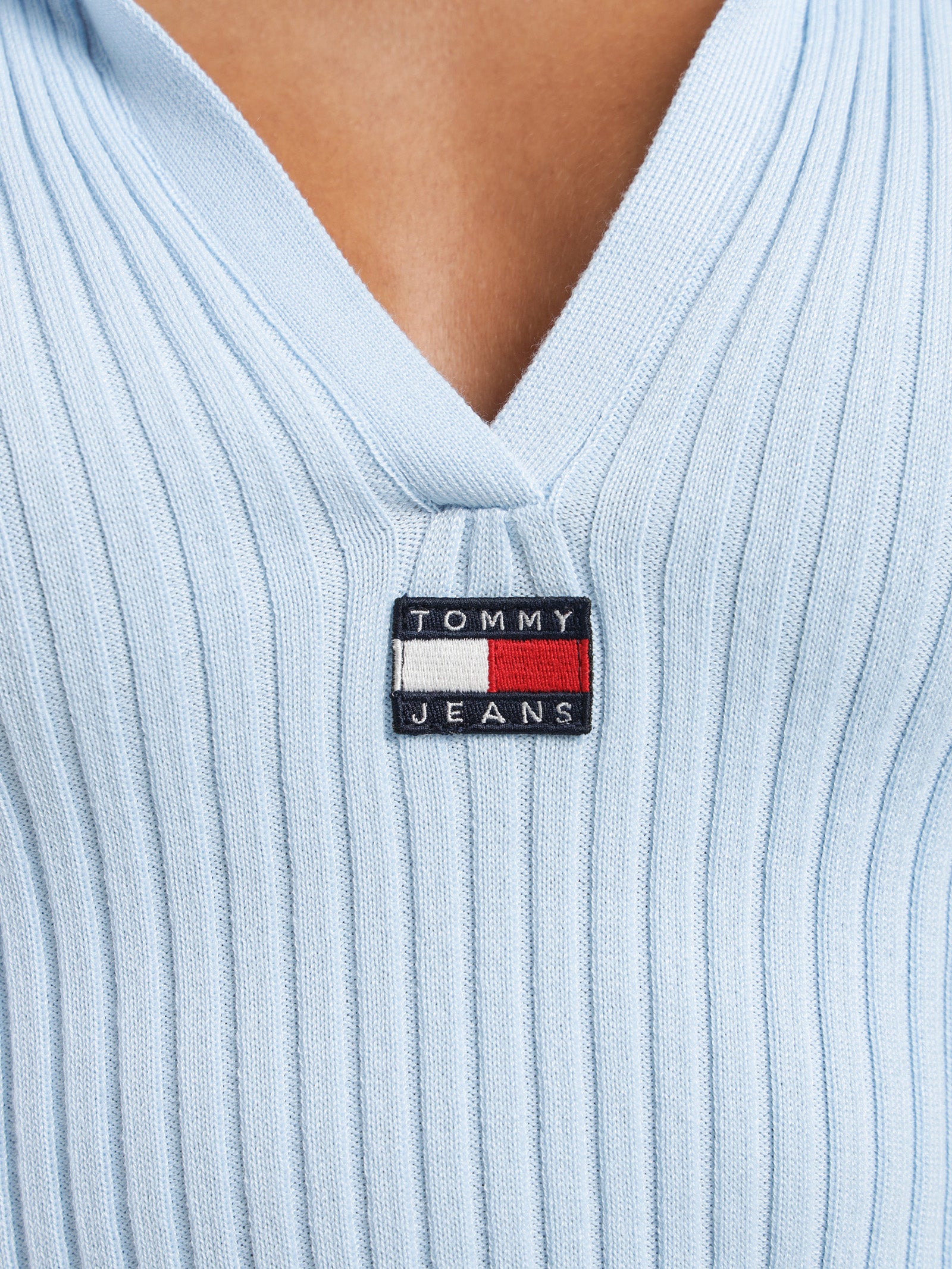 Badge Rib Collar Sweater