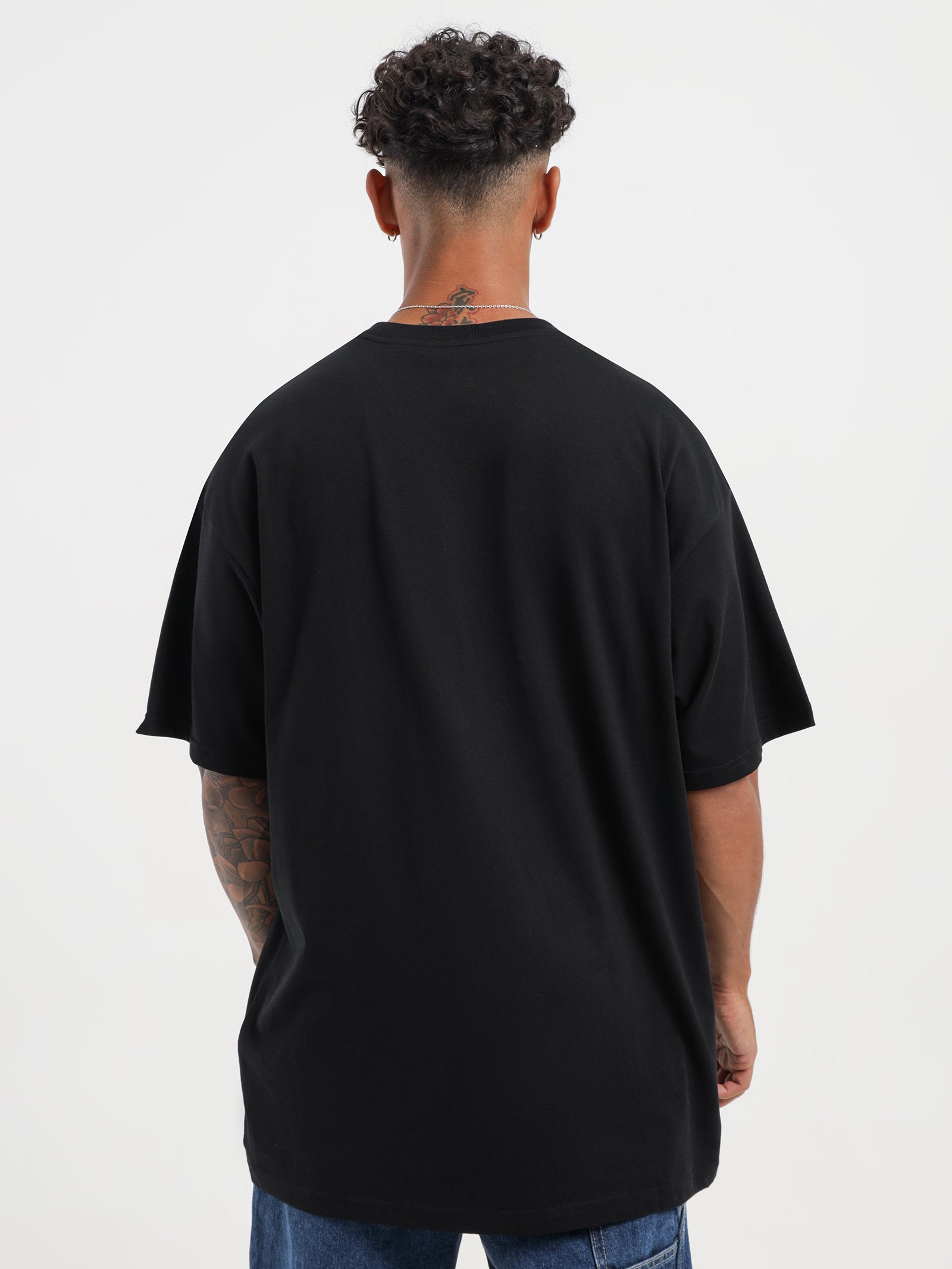 Short Sleeve Script Embroidery T-Shirt