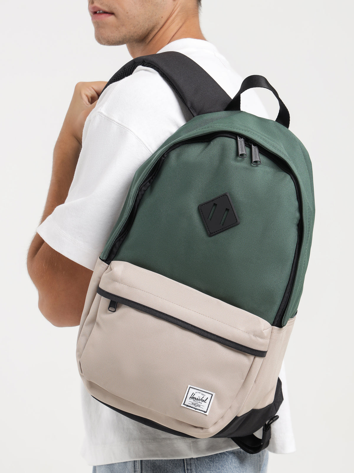 green white herschel backpack Herschel Heritage Pro Garden Topiary Backpack Green/White