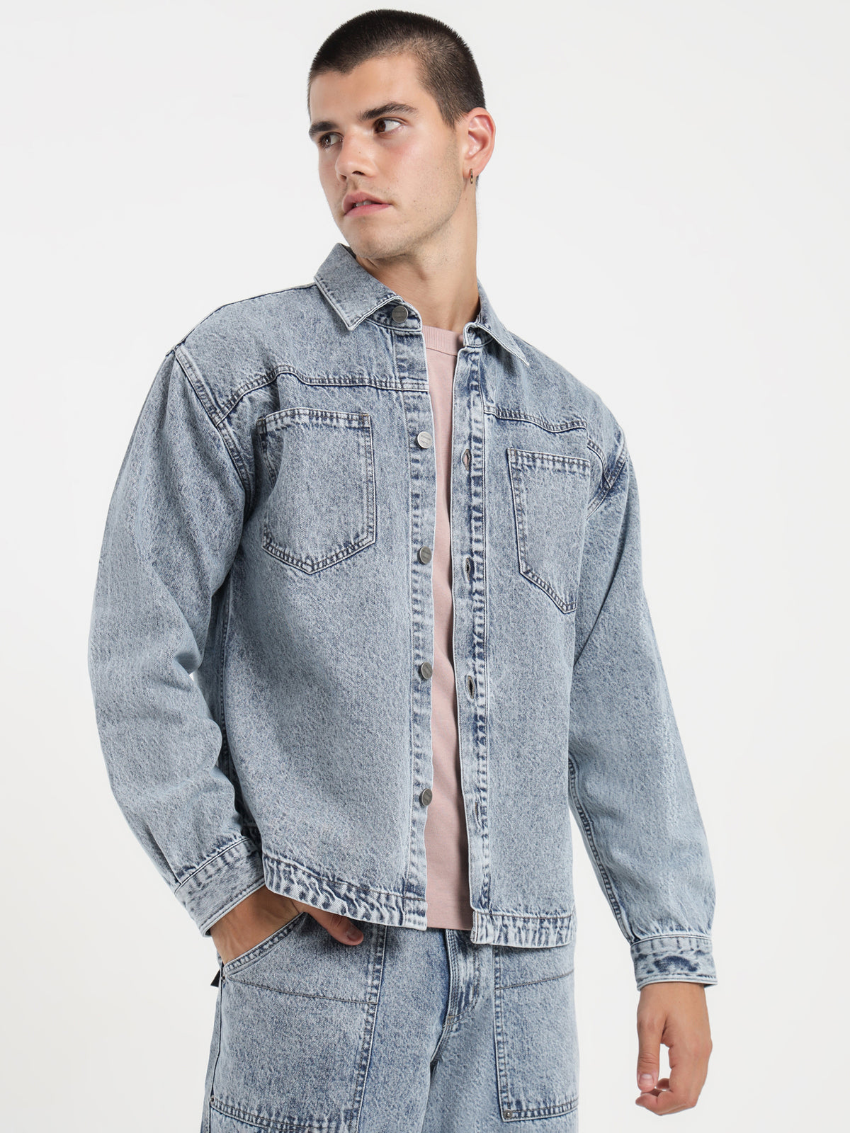 Weekend Cartel Chaos Denim Overshirt | Vintage Blue