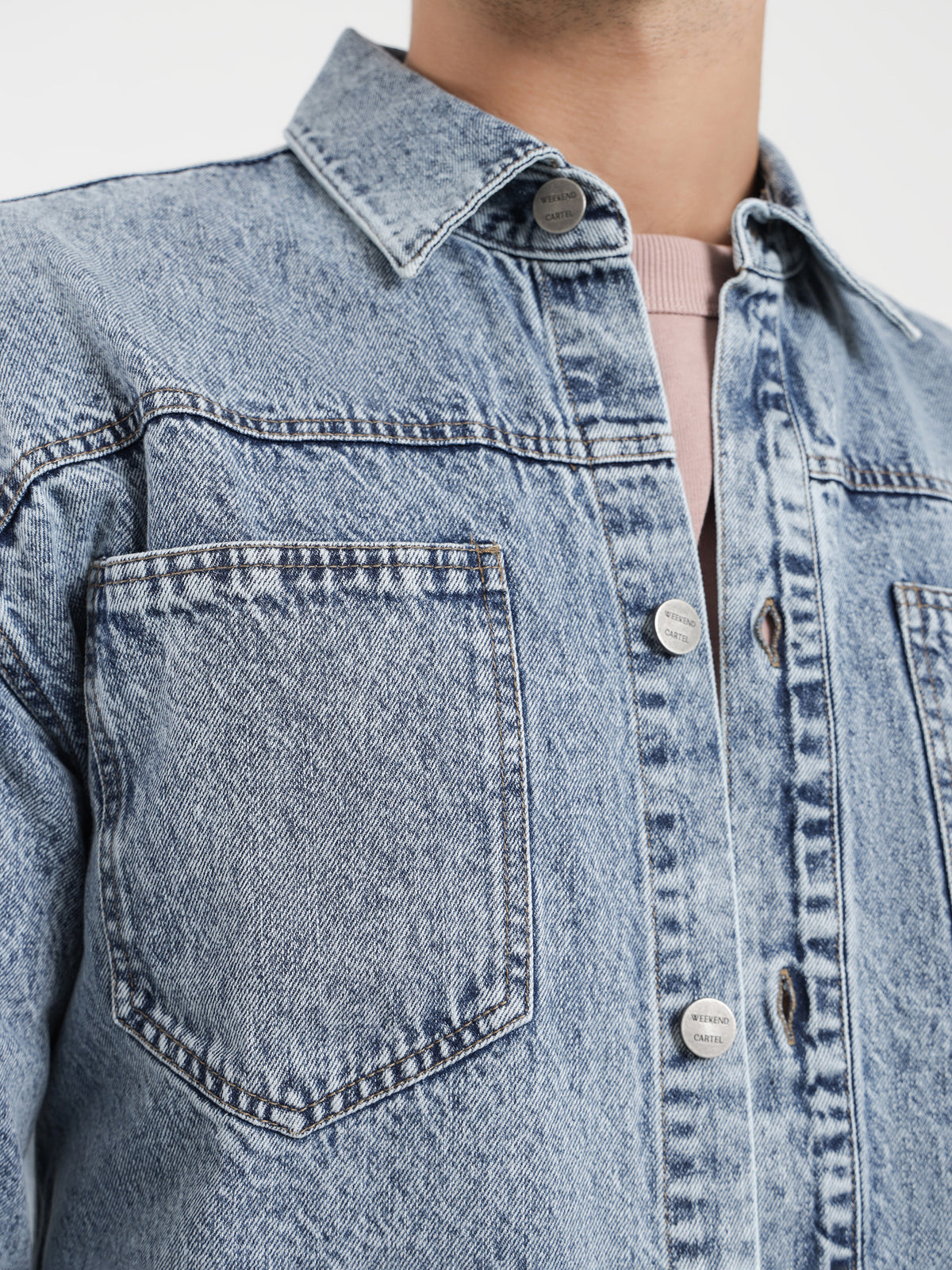 Weekend Cartel Chaos Denim Overshirt | Vintage Blue