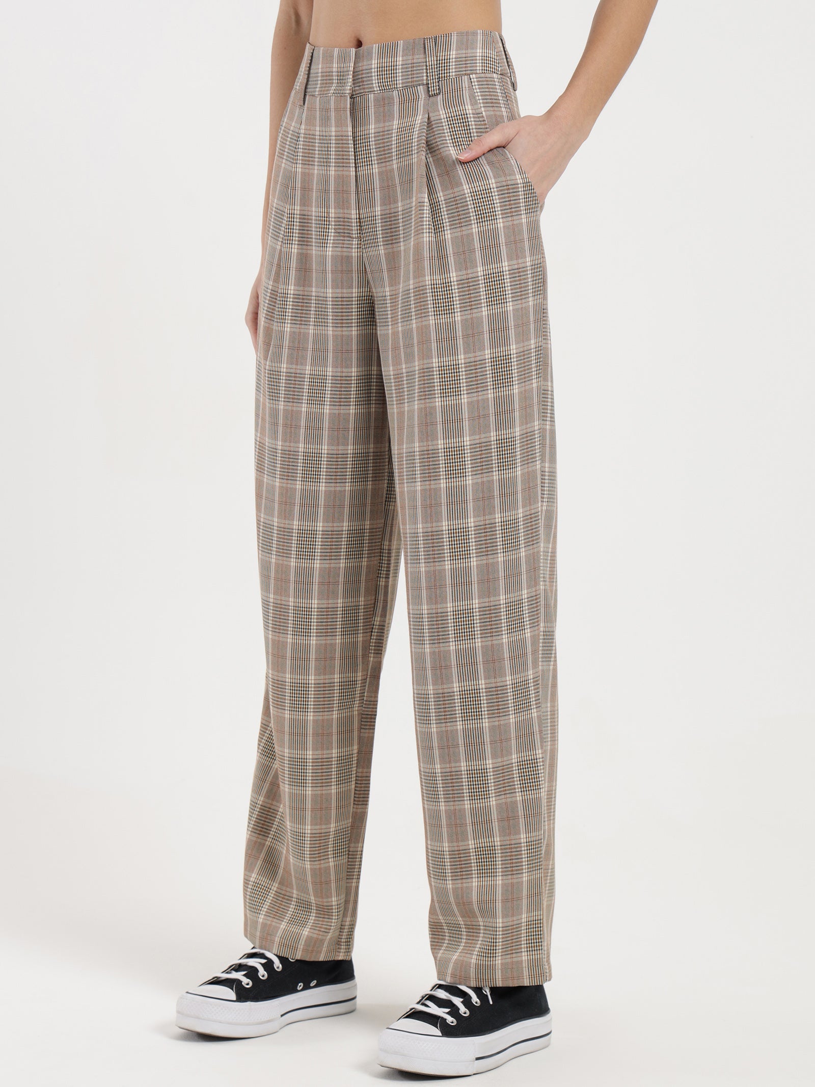 Kelly Tailored Pants in Clay Check