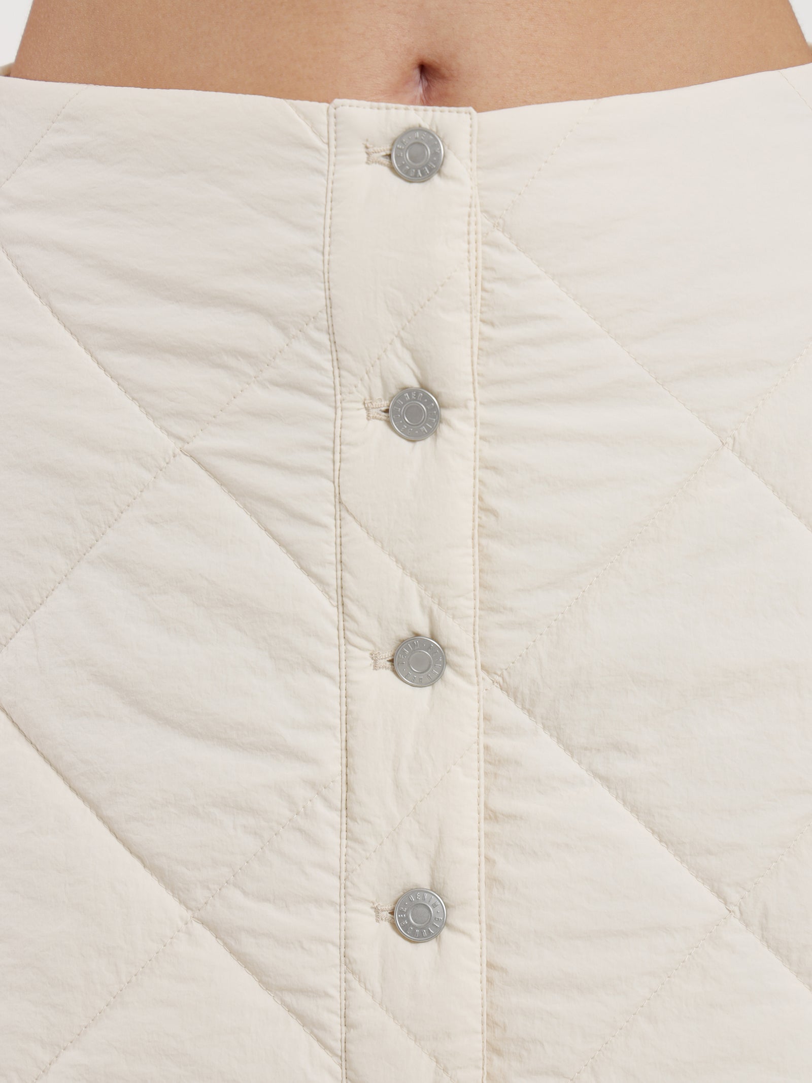 Beyond Her Zara Quilted Skirt Off White Glue Store