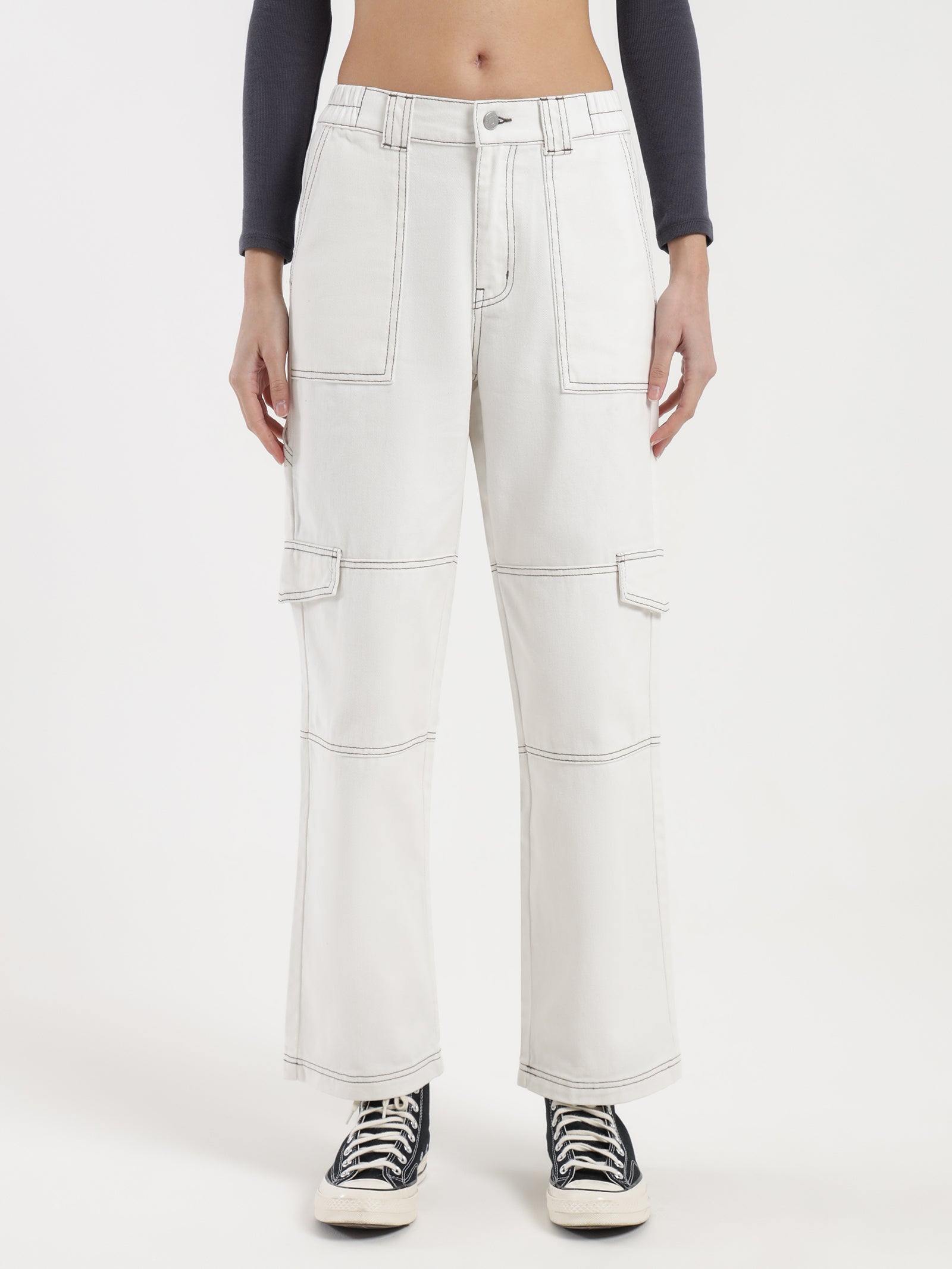 Off White Solid Jeans - Selling Fast at Pantaloons.com