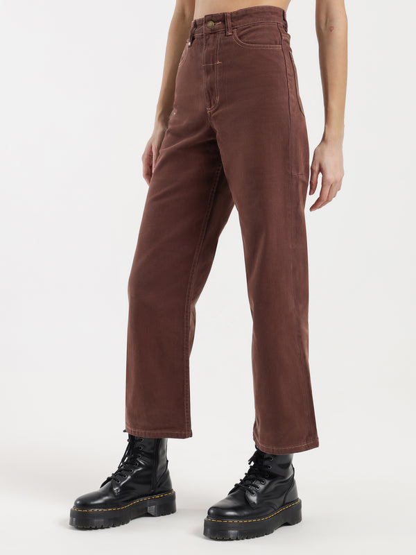Holly Drill Pants in Cocoa - Glue Store