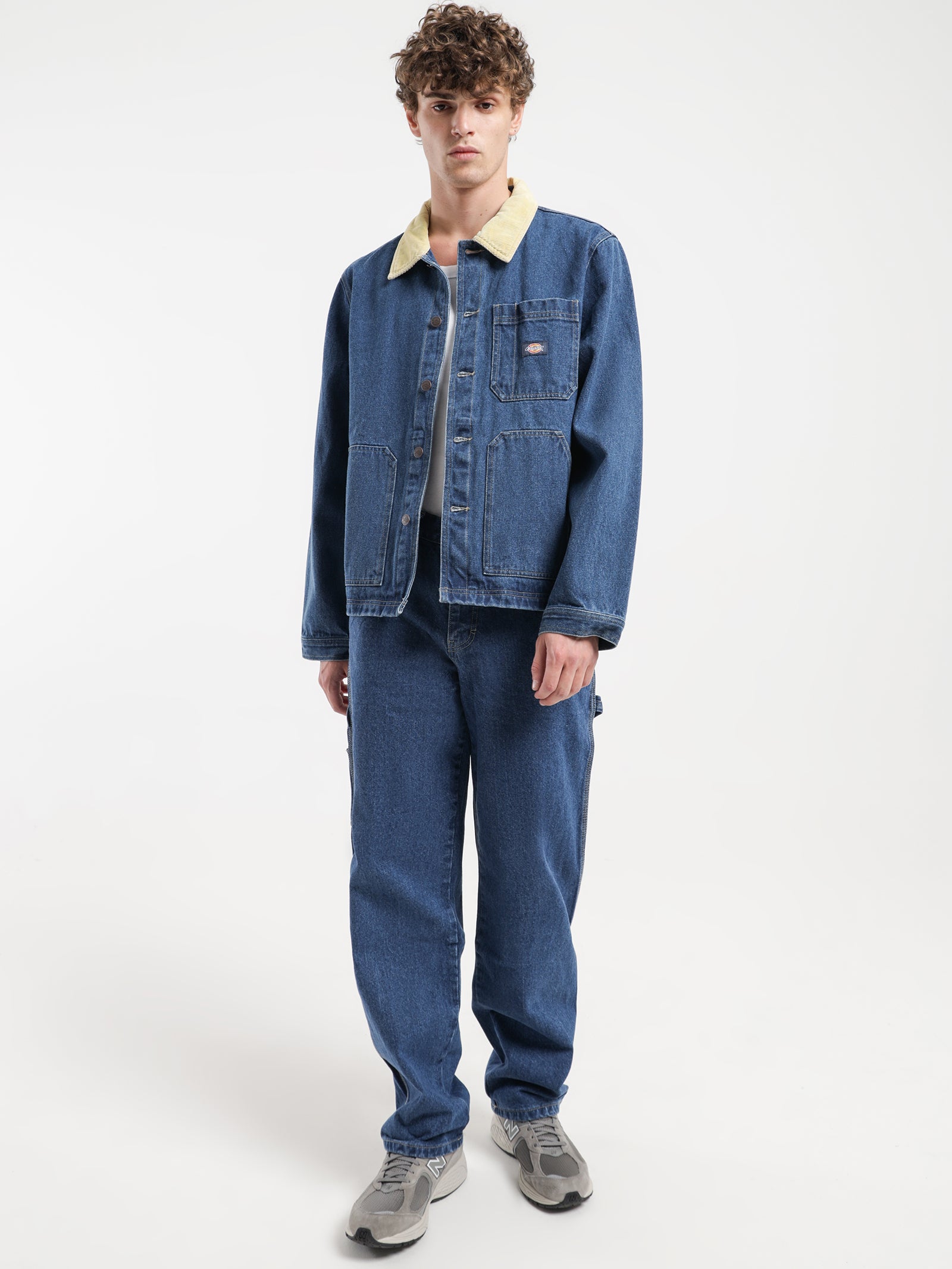 Shop Dickies 11" Relaxed Fit Carpenter Denim Shorts In Rinsed Indigo Shop Dickies 11" Relaxed Fit Carpenter Denim Shorts In Rinsed Indigo