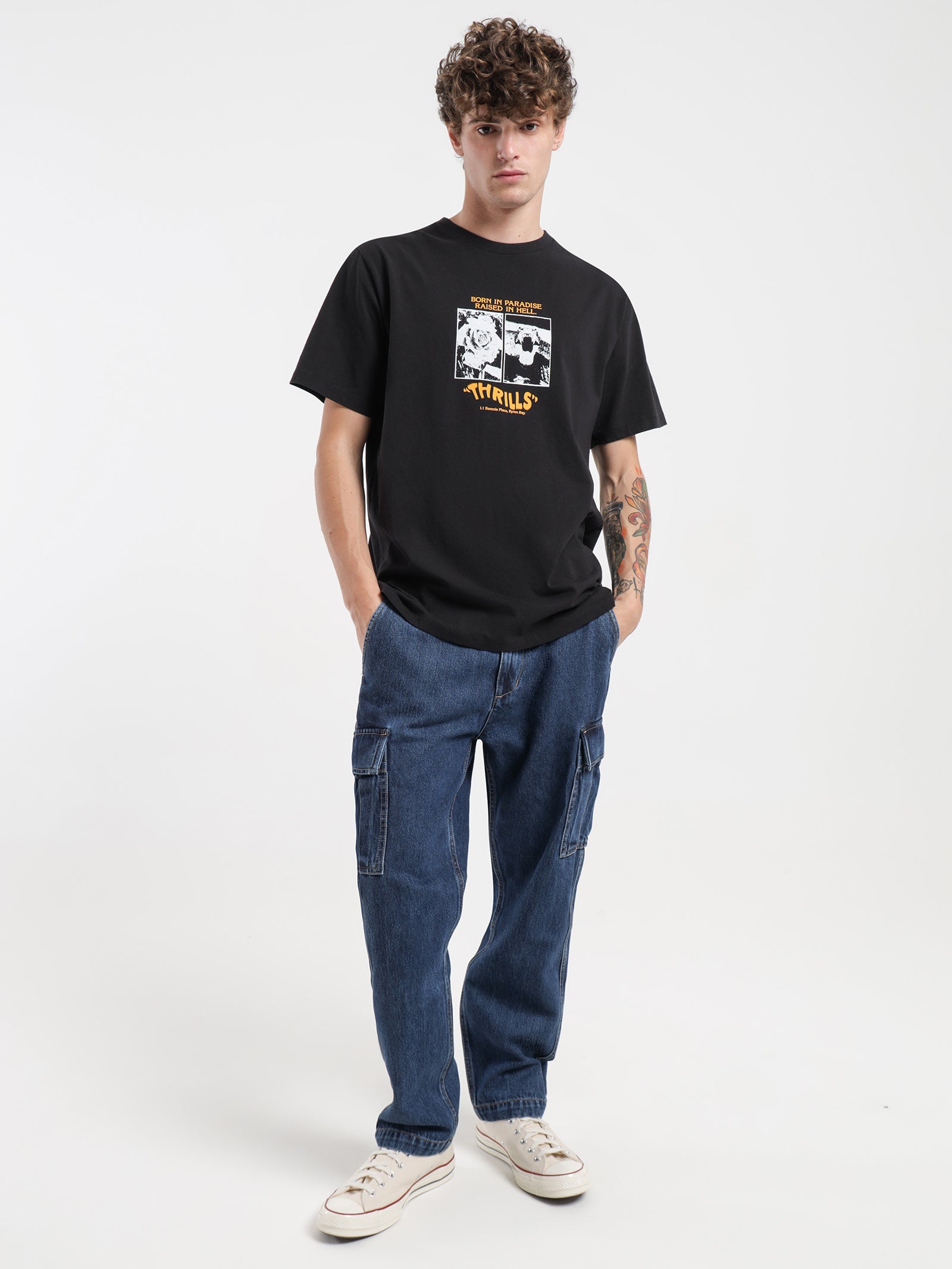 Thrills Petal Vision Merch Fit T-Shirt Black | Glue Store