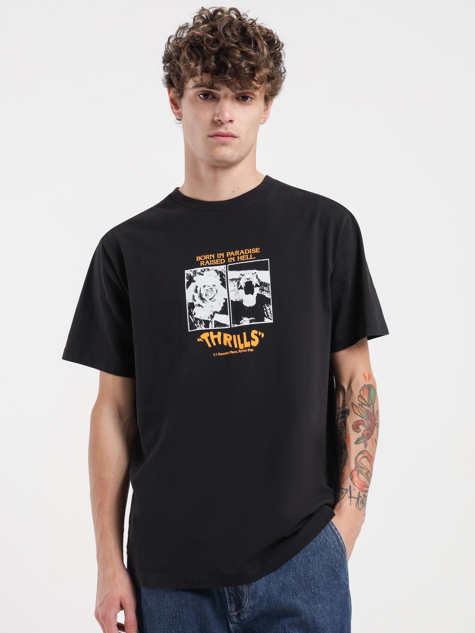 Thrills Petal Vision Merch Fit T-Shirt Black | Glue Store