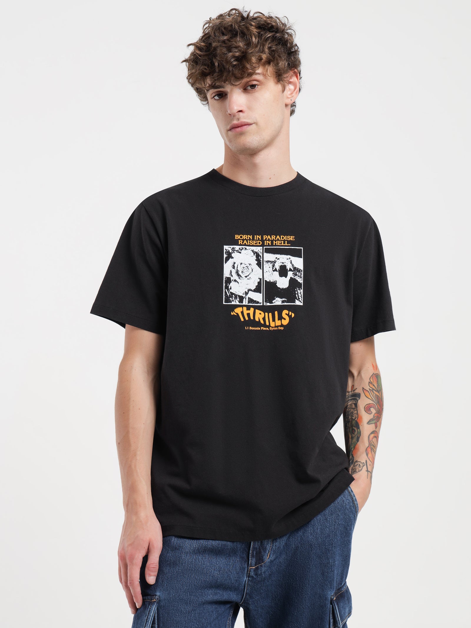 Thrills Petal Vision Merch Fit T-Shirt Black | Glue Store