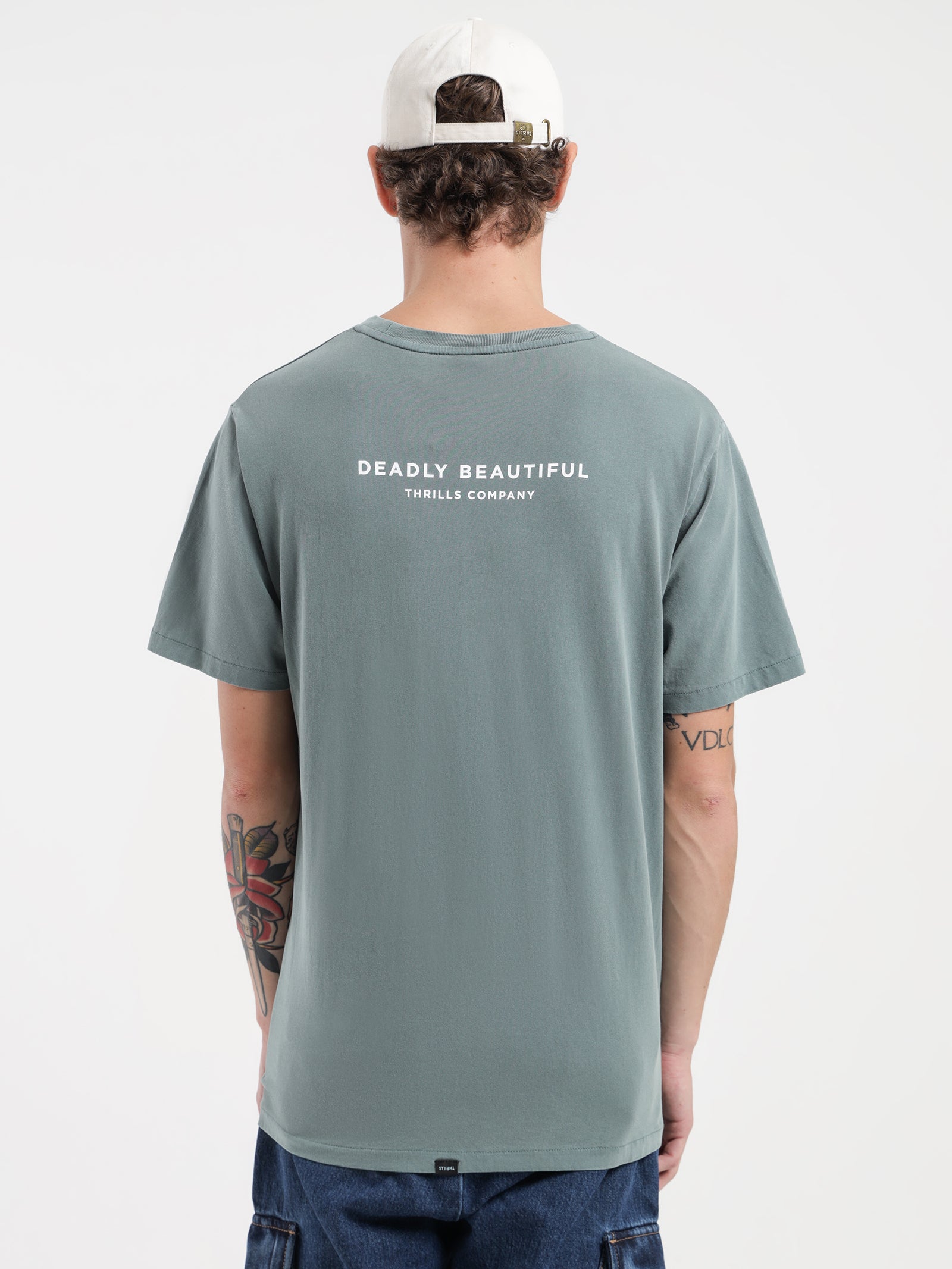Thrills Deadly Beautiful Merch Fit T-Shirt Green
