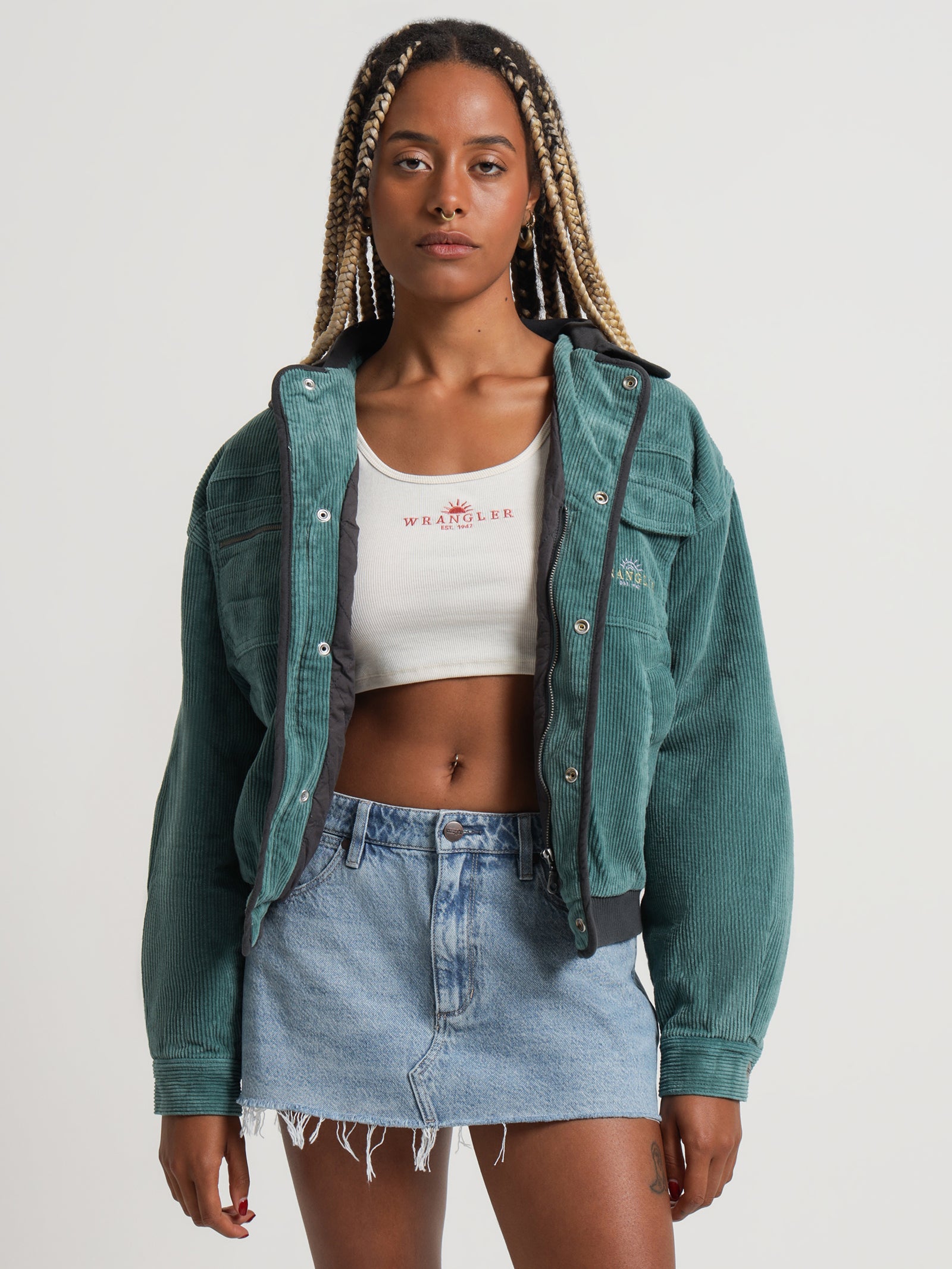 Denim Jacket Wrangler Bomber Jacket Wrangler Oversized Denim