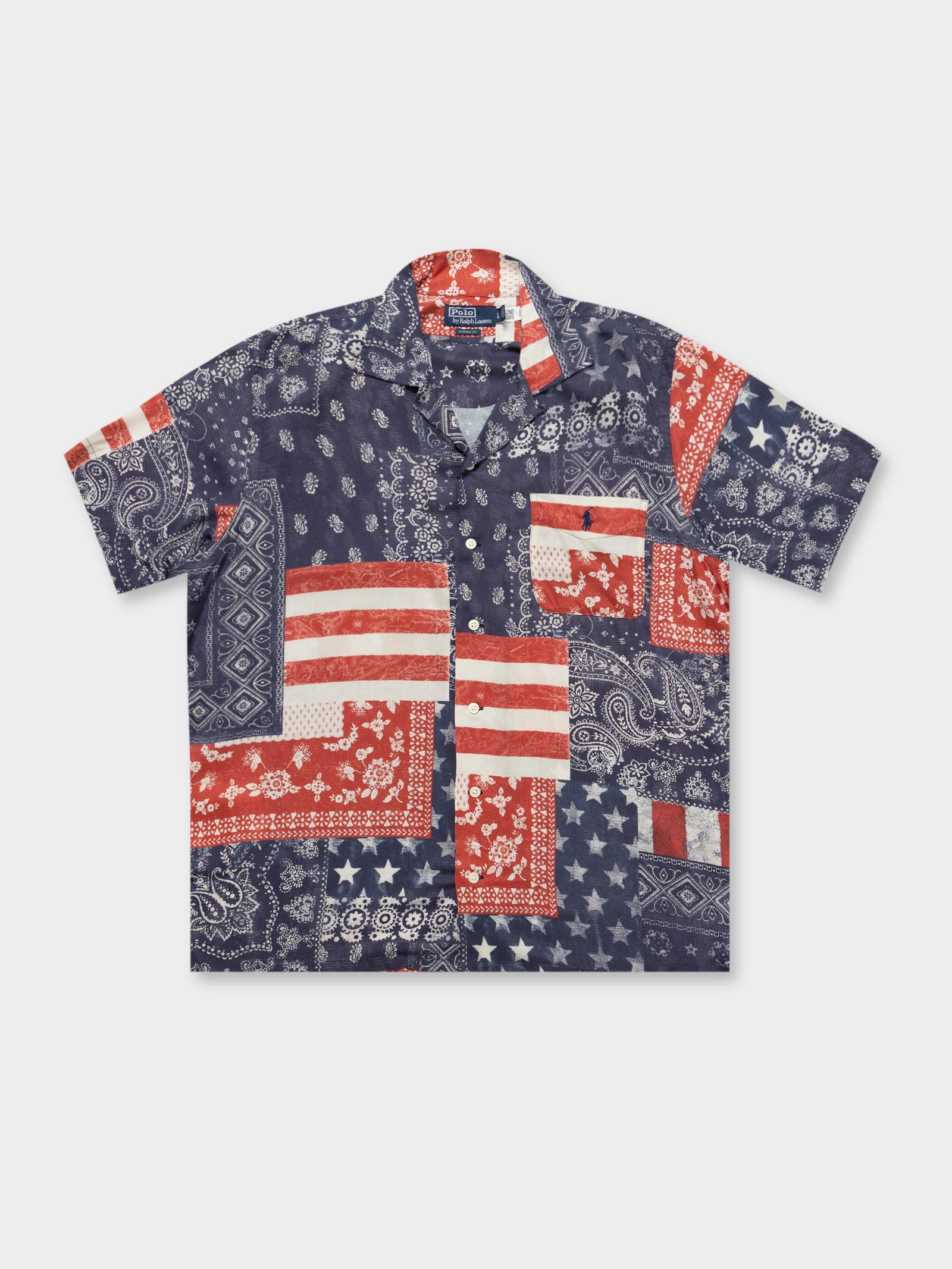 Bandana Patchwork Print Vacation Shirt