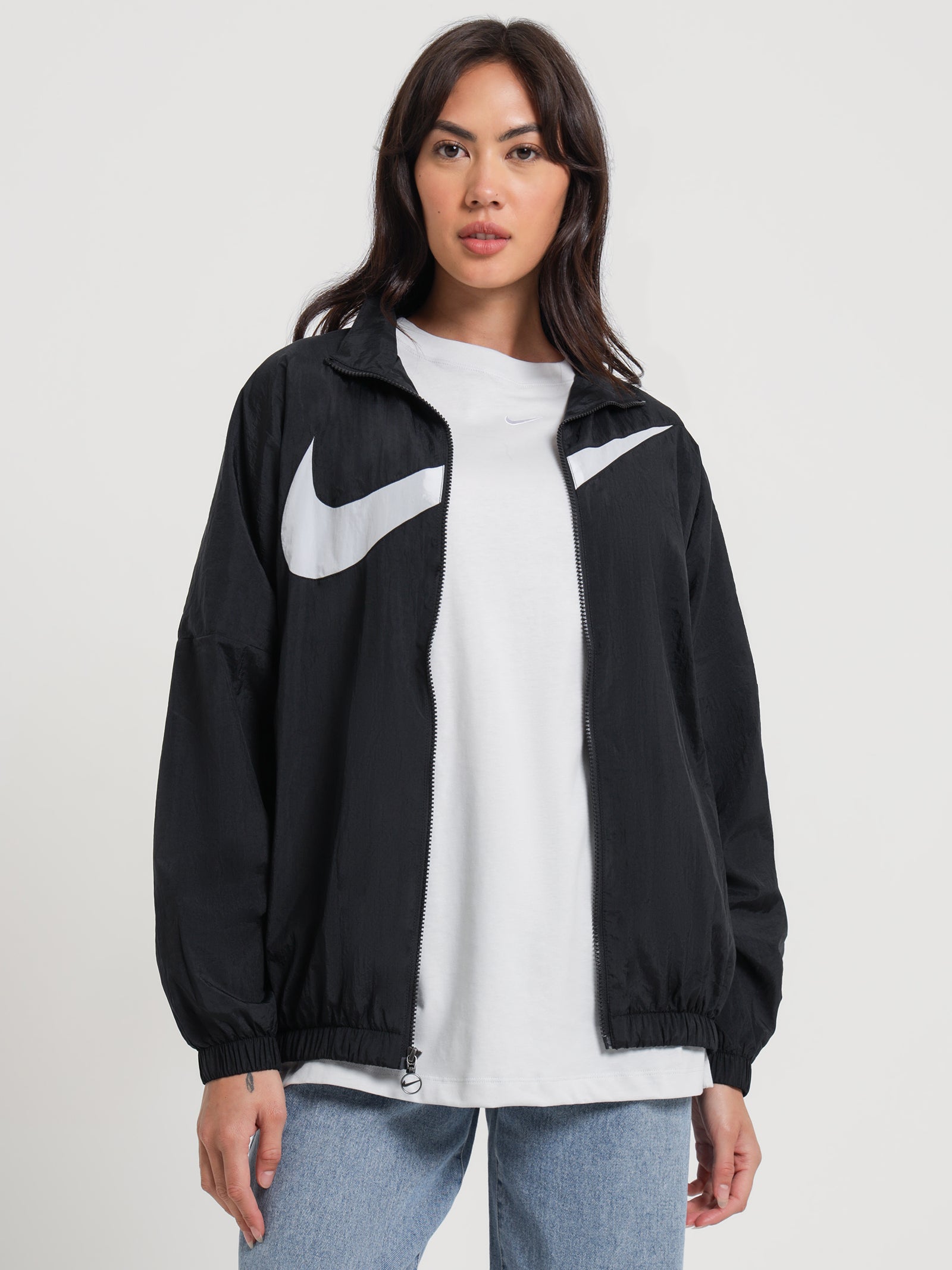 Sportswear Woven Jacket in Black & White - Glue Store