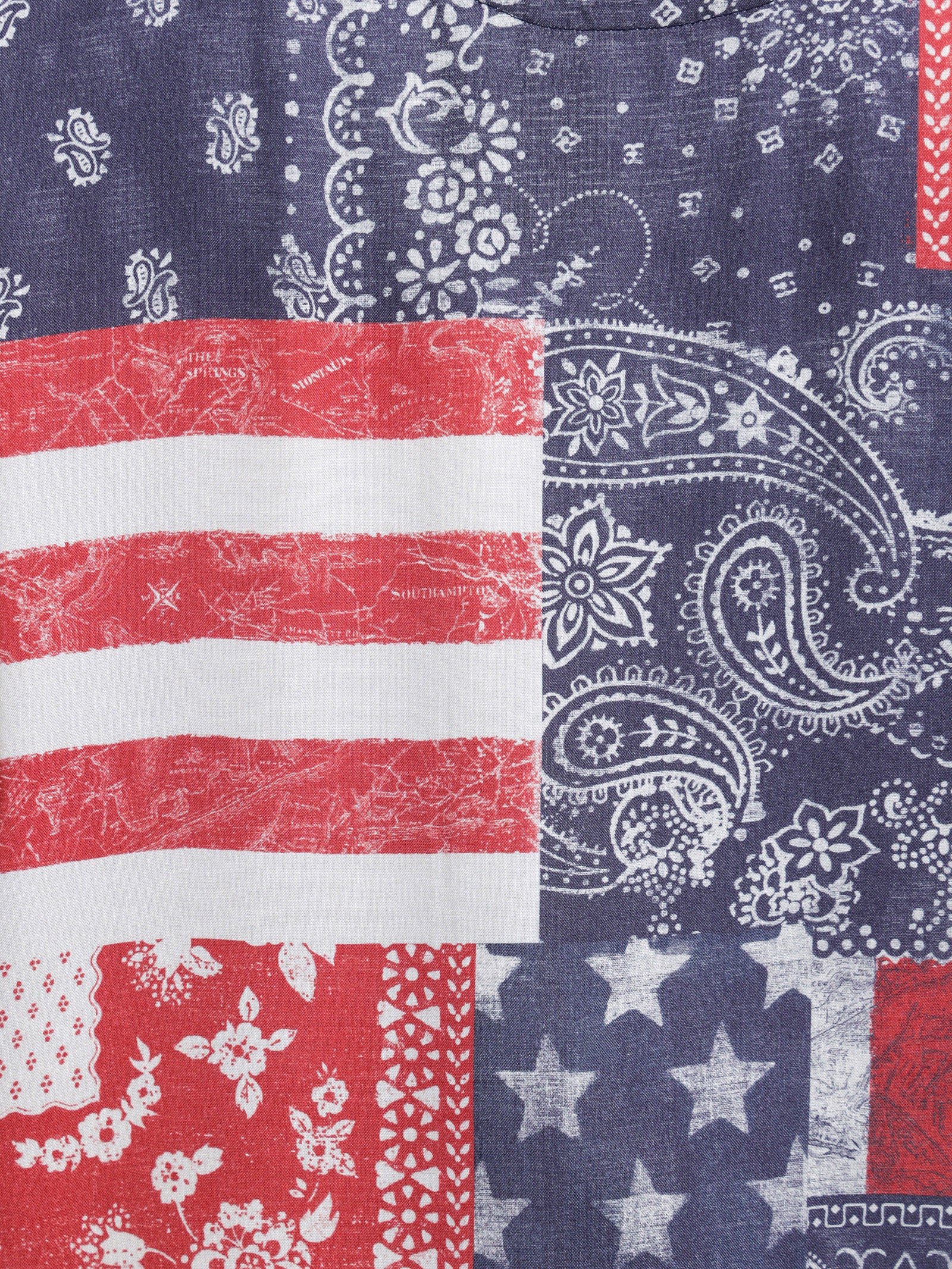 Bandana Patchwork Print Vacation Shirt