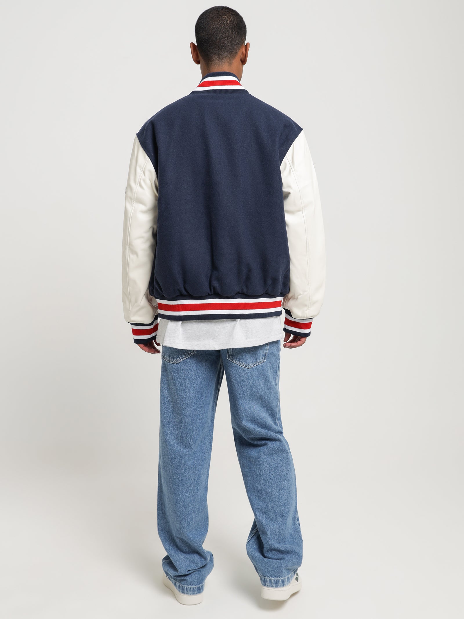 College Relaxed Baseball Letterman Jacket