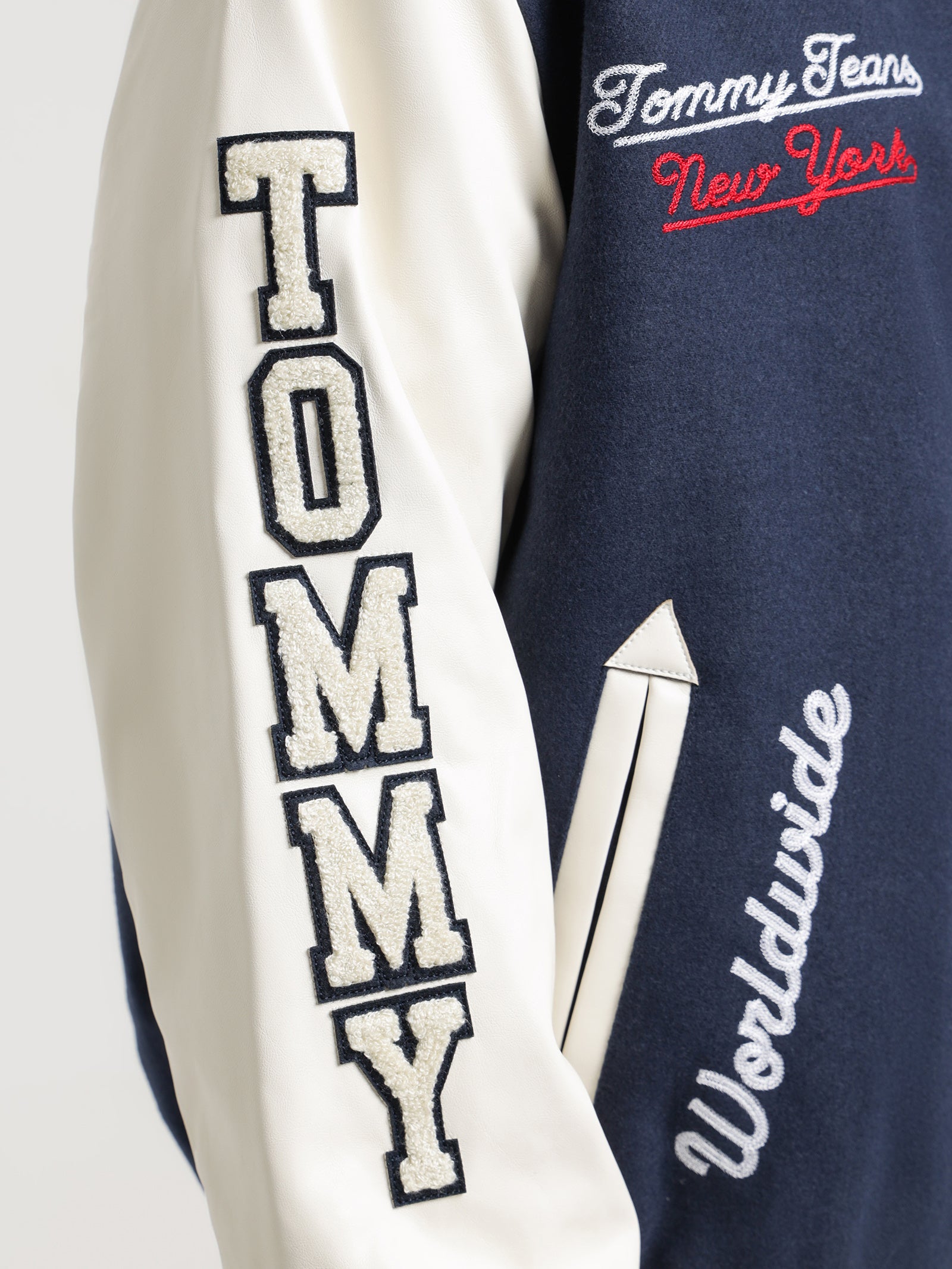 College Relaxed Baseball Letterman Jacket