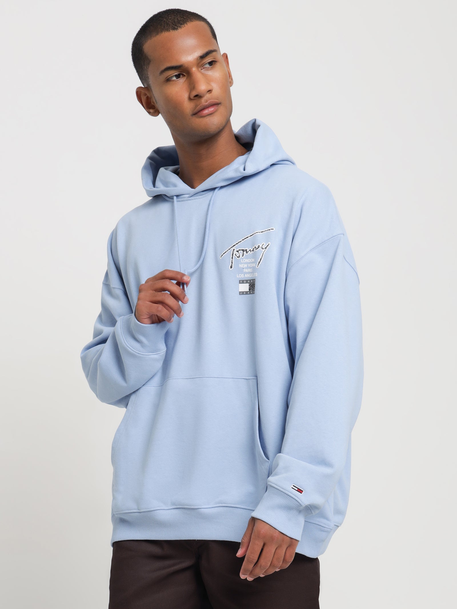 Relaxed Back Logo Terry Hoodie
