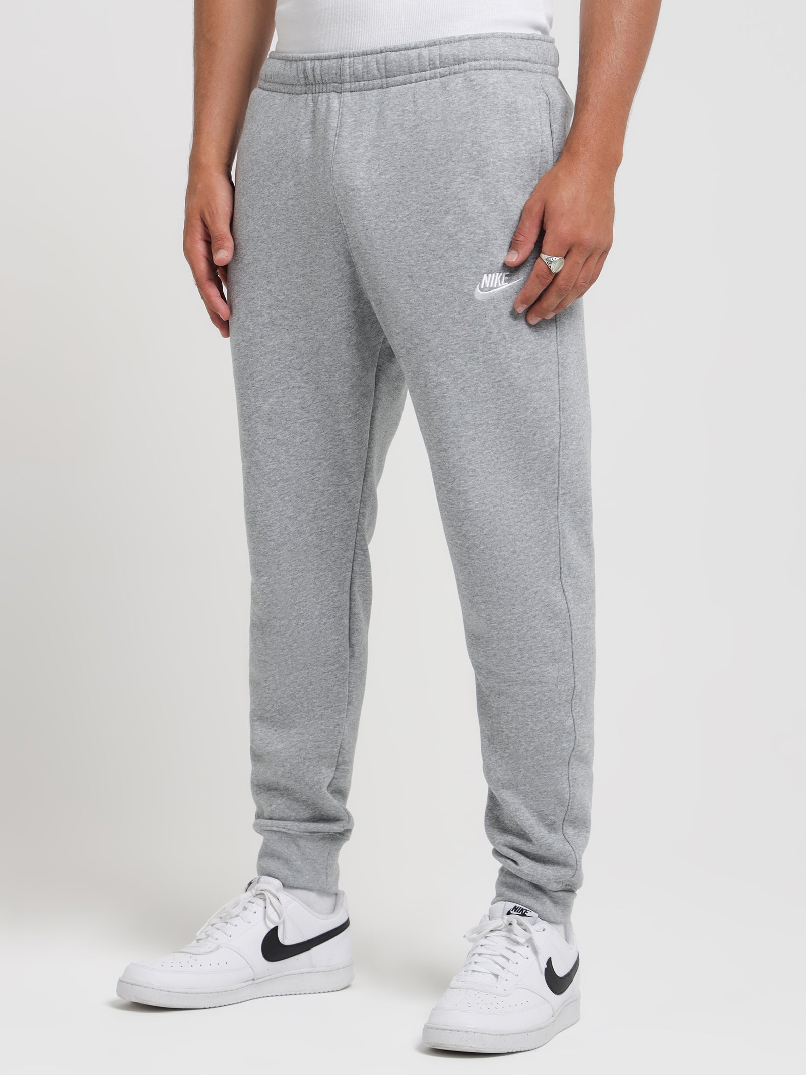 Track Pants Grey Mens Club Fleece Joggers Nike Mens Sportswear