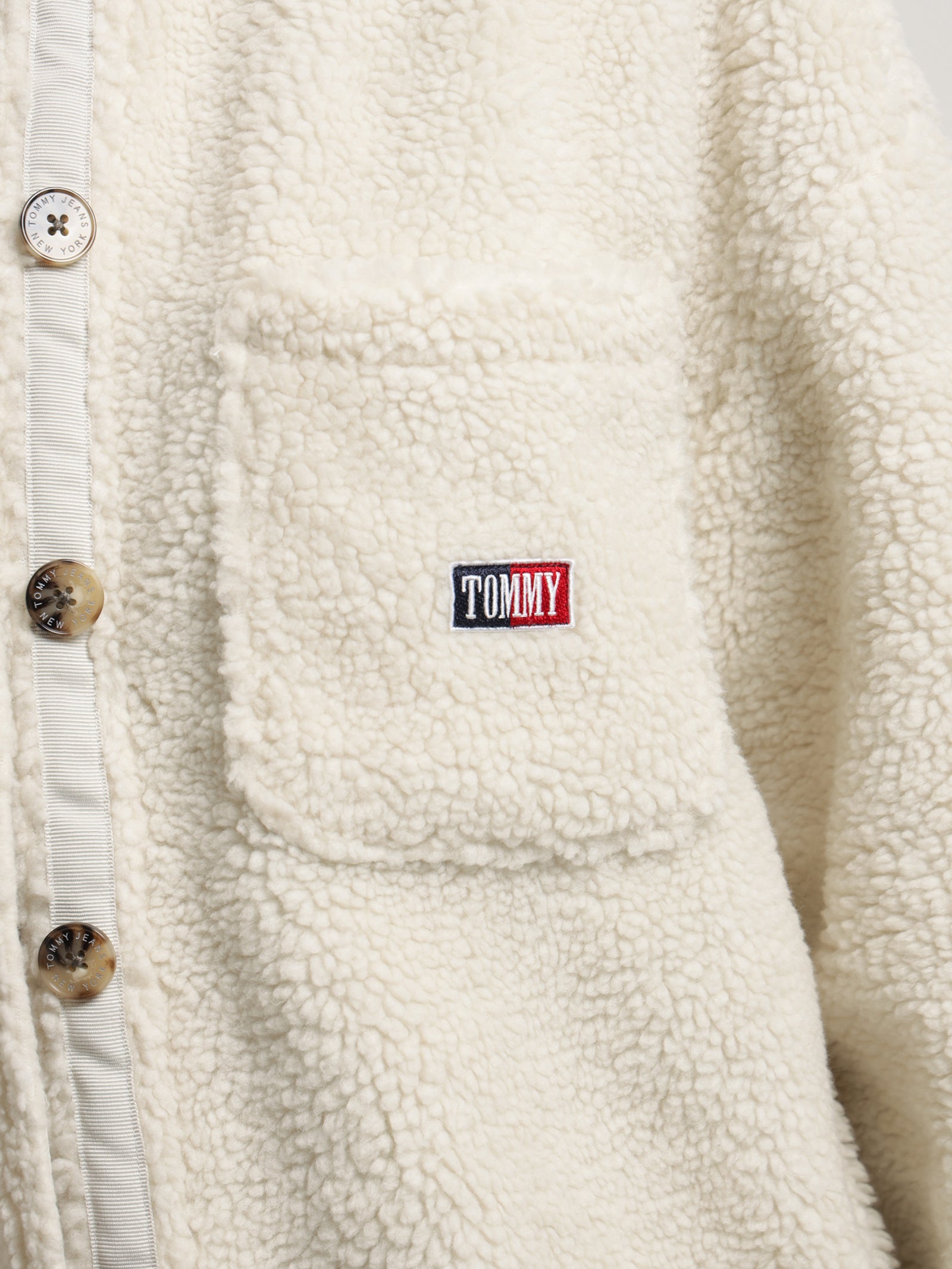 Tommy Jeans Jacke Mit Teddyfleece Damen Tommy Jeans Felljacke