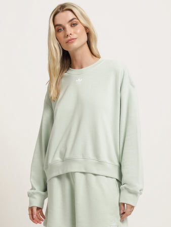 Essentials + Made With Hemp Sweatshirt in Linen Green - Glue Store