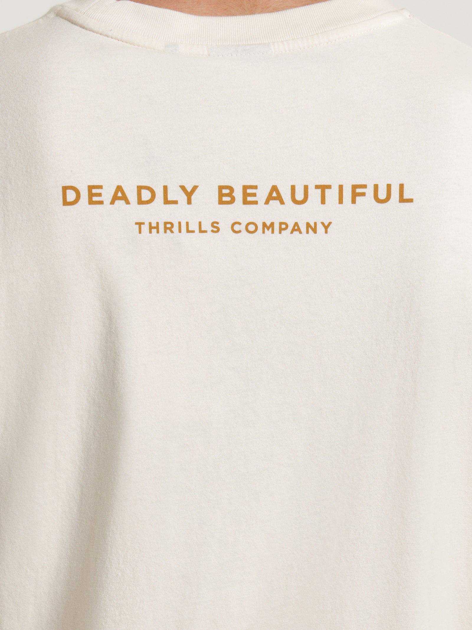 Thrills Deadly Beautiful Merch Fit T-Shirt Vintage Wh