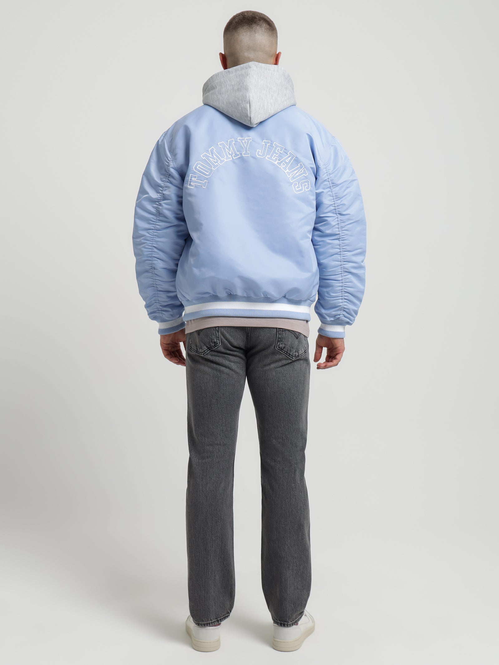 Graphic Satin Bomber Jacket