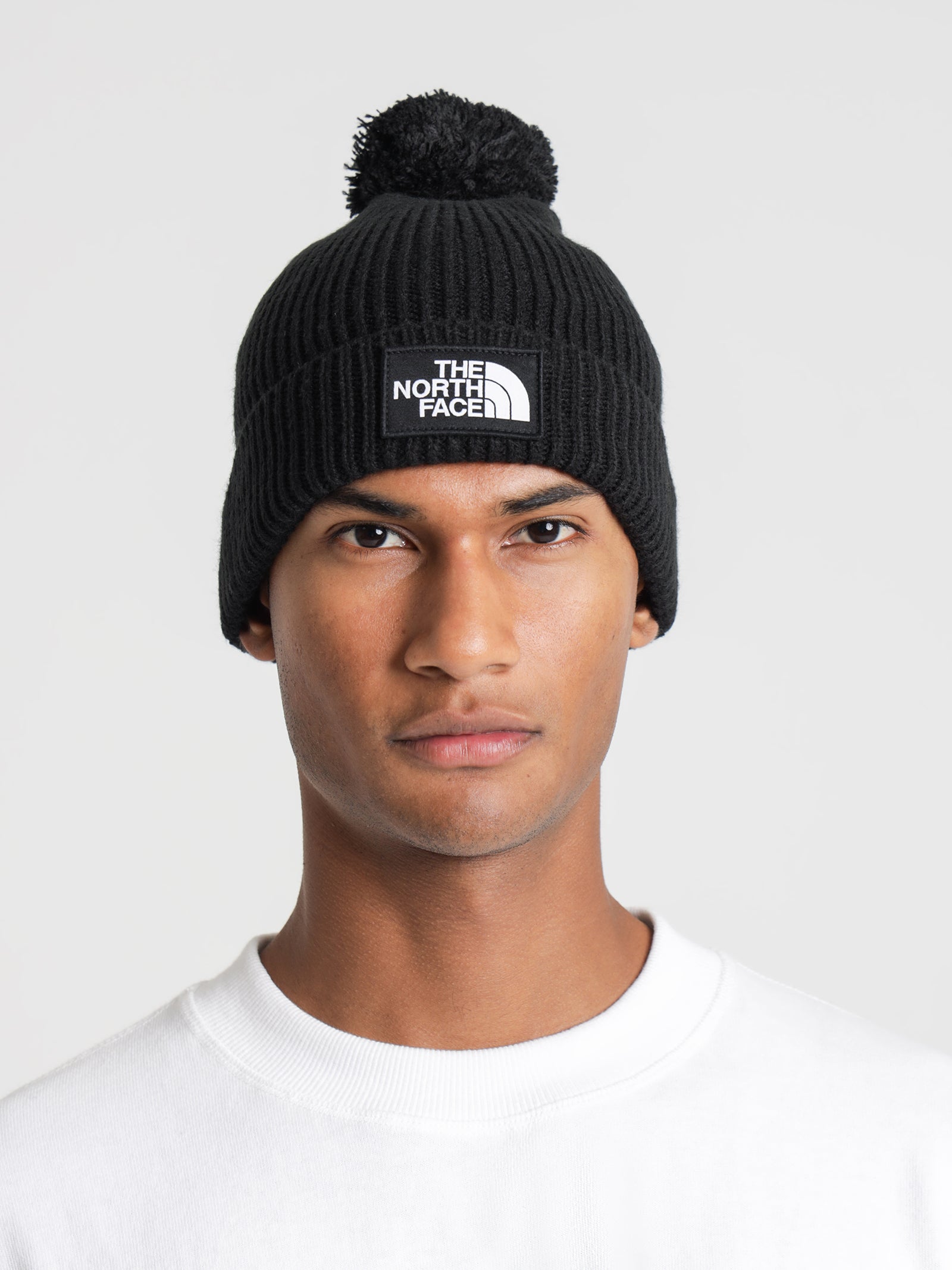 TNF Logo Box Pom Pom Beanie - Main Image