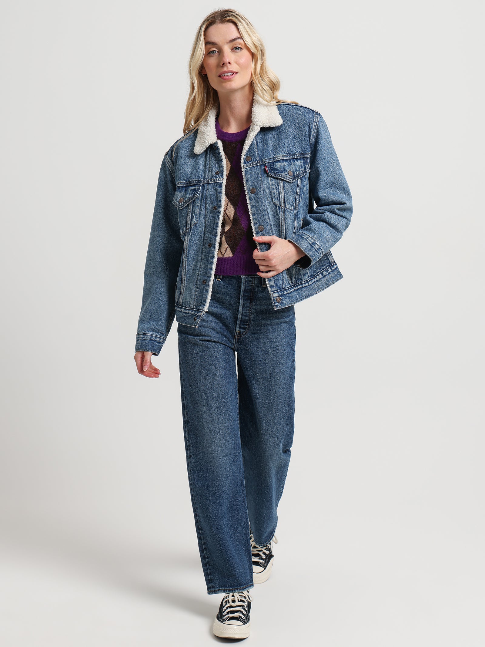 Ex Boyfriend Sherpa Trucker Jacket