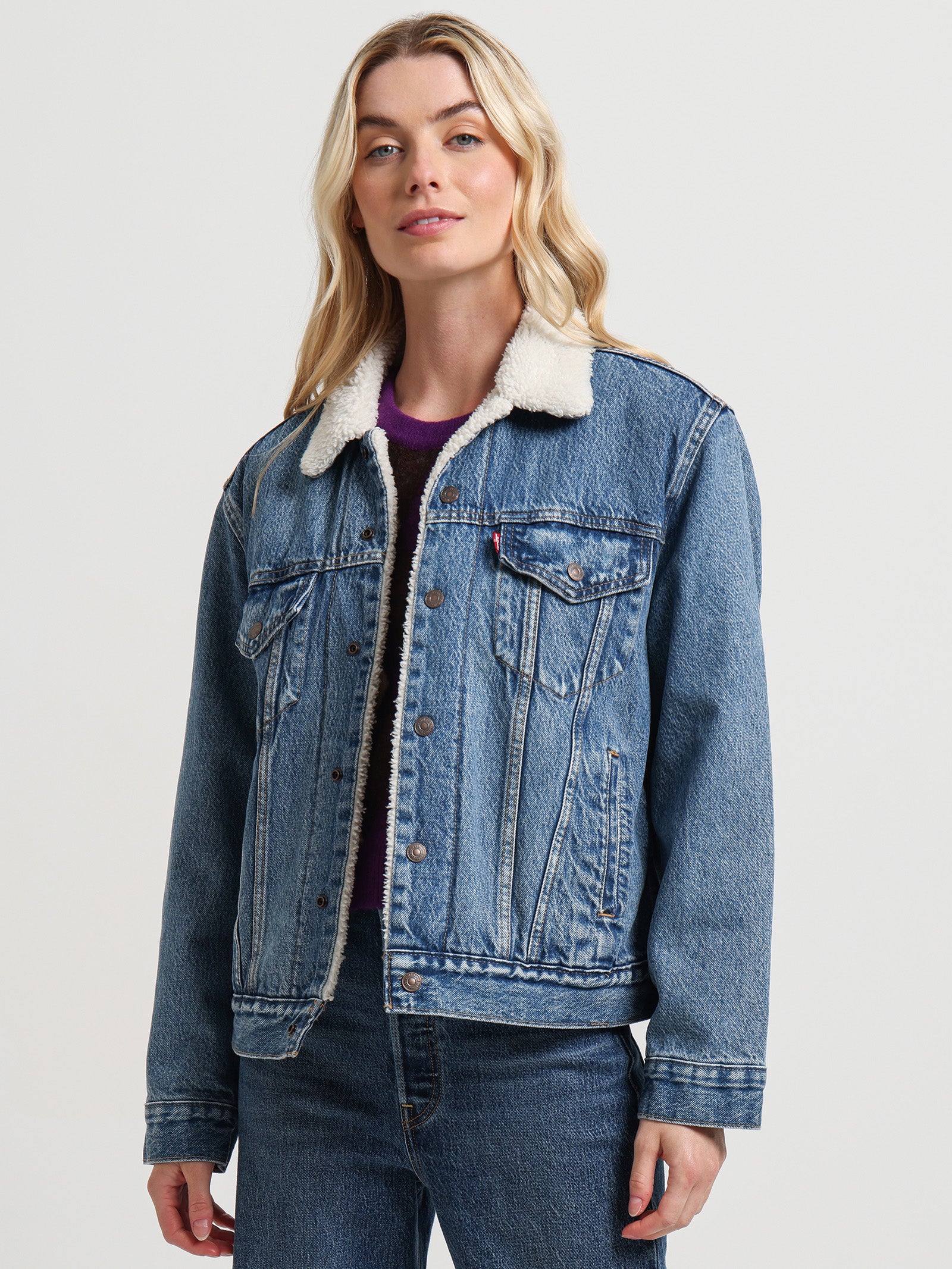 Ex Boyfriend Sherpa Trucker Jacket