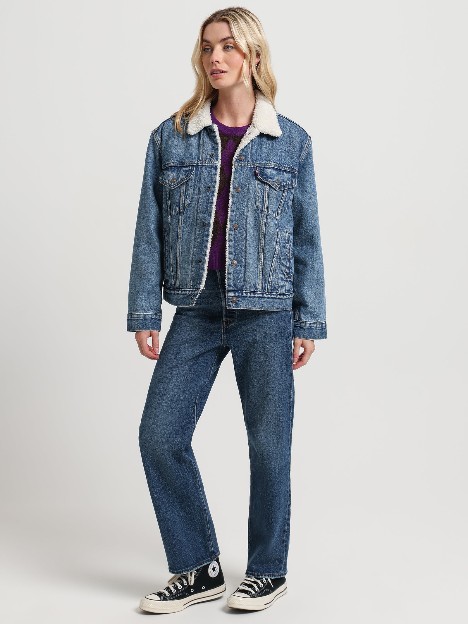 Ex Boyfriend Sherpa Trucker Jacket