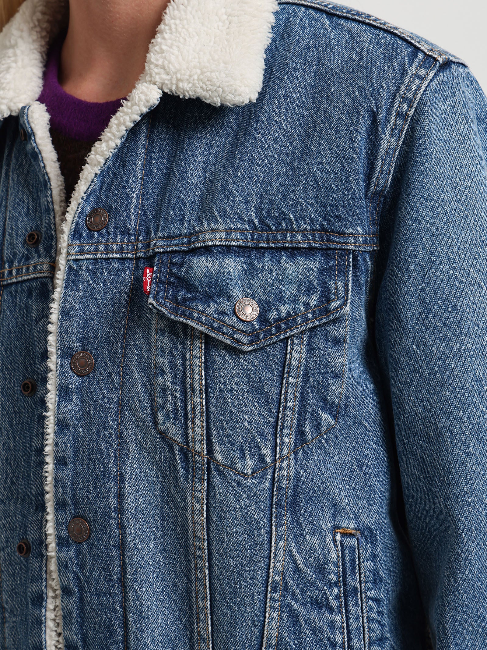 Ex Boyfriend Sherpa Trucker Jacket