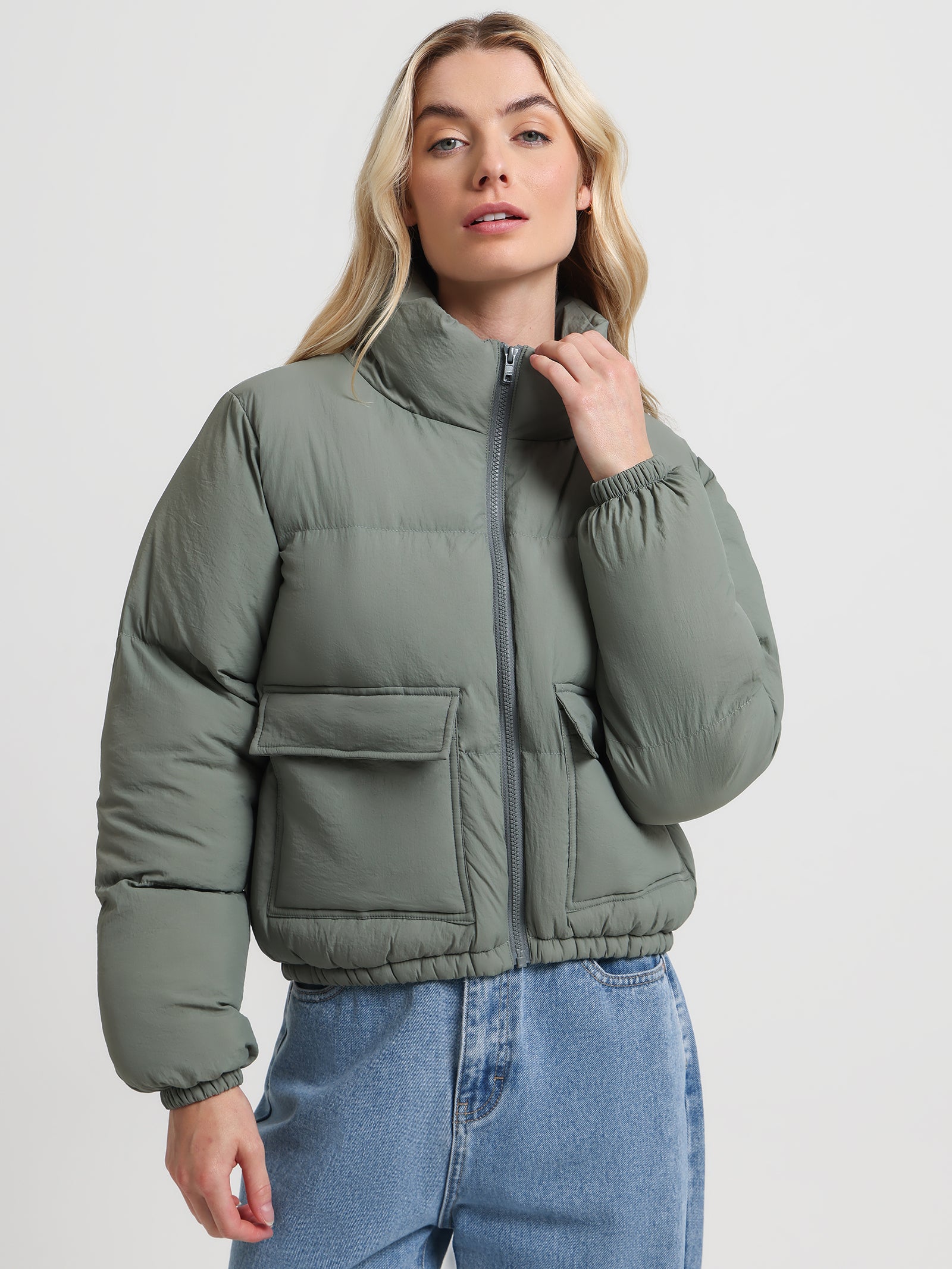 Isola Puffer Jacket in Pewter
