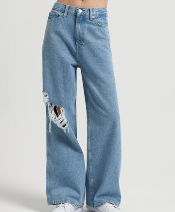 Claire High Rise Wide Leg Jeans in Denim Light