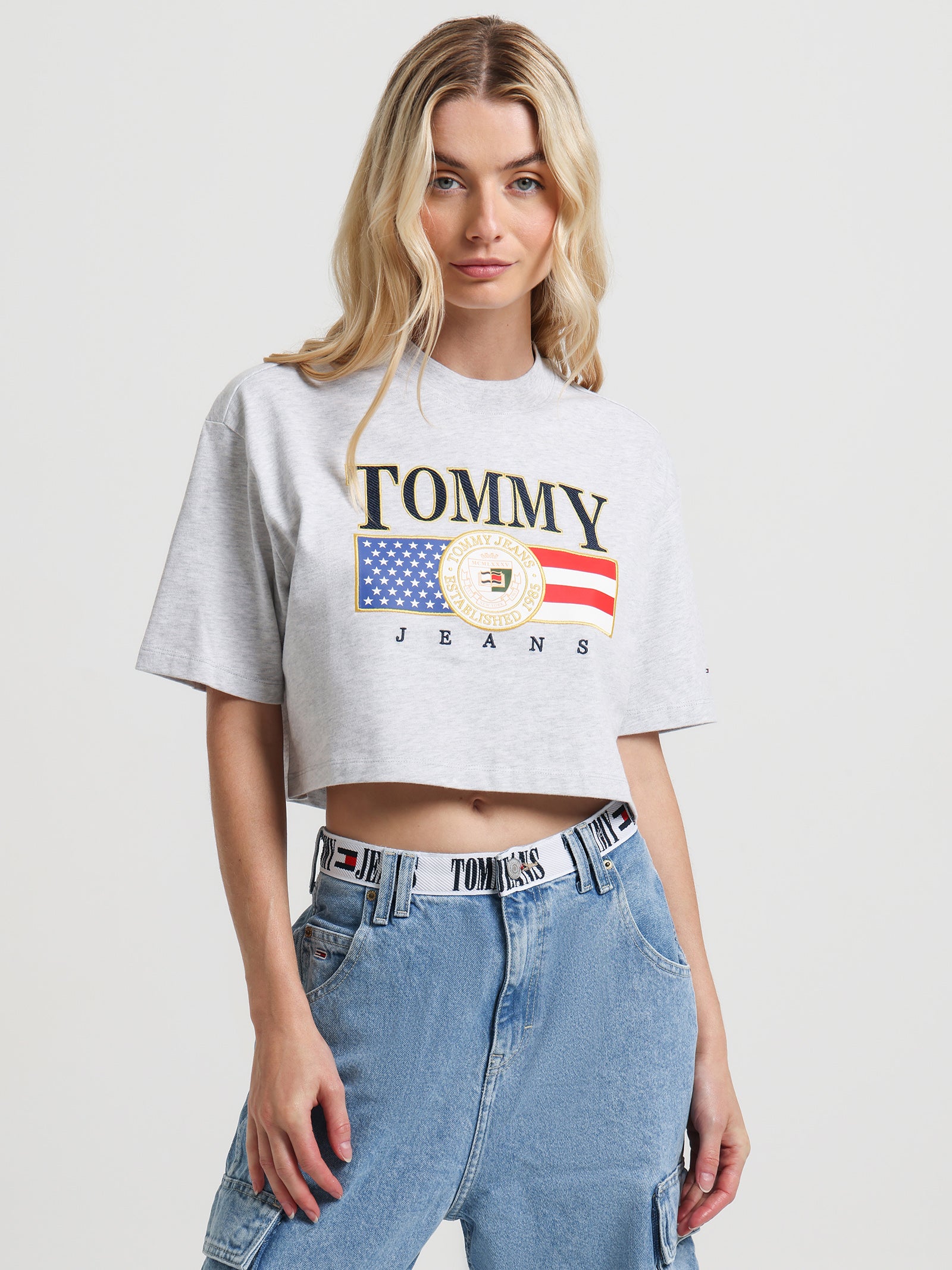 Logo Brushed Jersey Crop Top