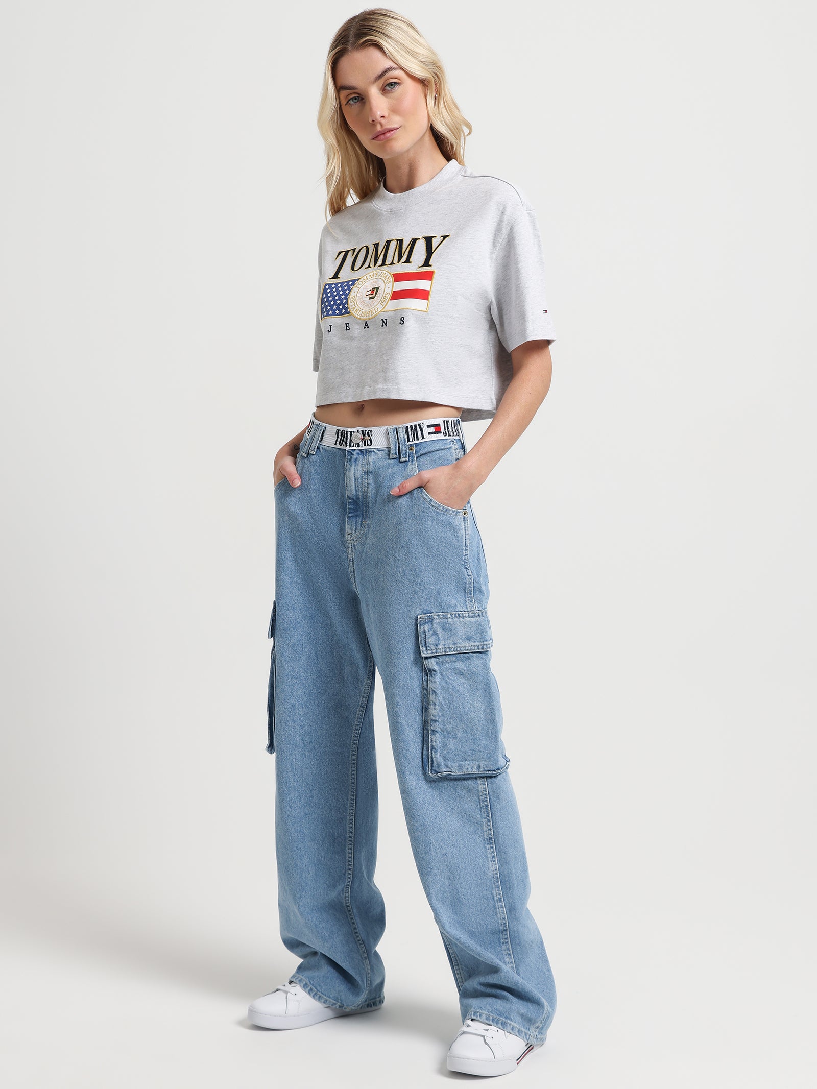 Logo Brushed Jersey Crop Top