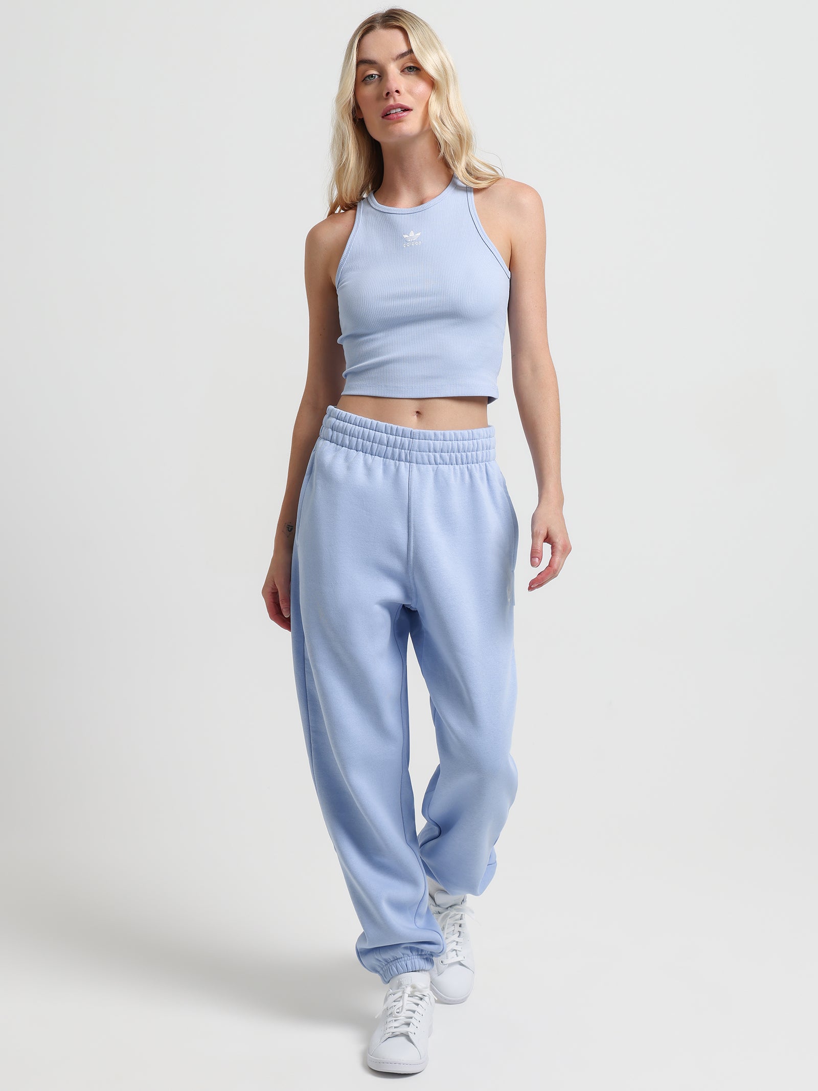 Adidas Adicolor Essentials Rib Tank Top Blue | Glue Store