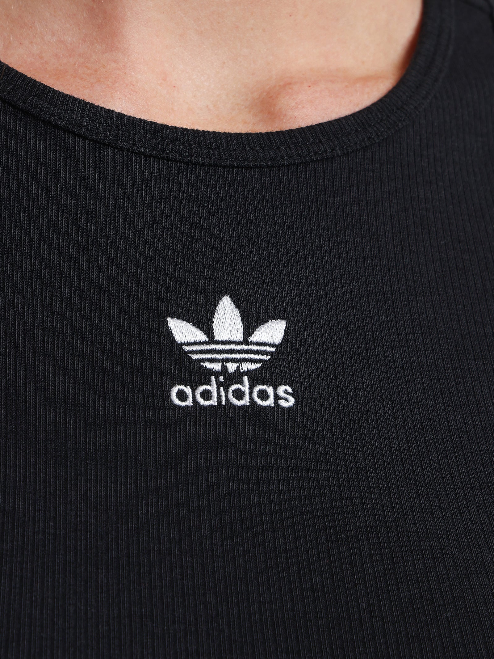 Adidas Adicolor Essentials Rib Tank Top Black | Glue Store