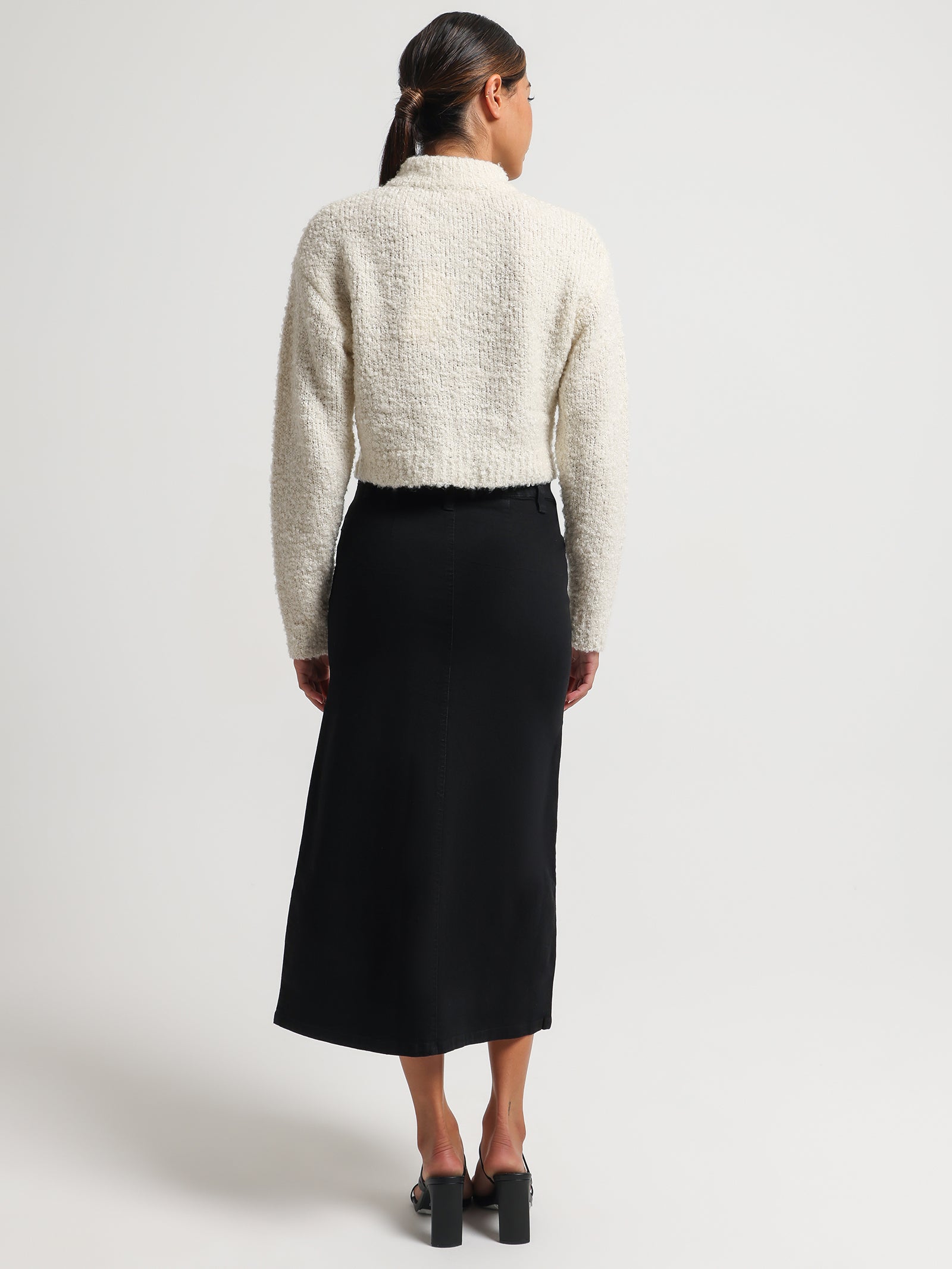 Serena Denim Split Midi Skirt