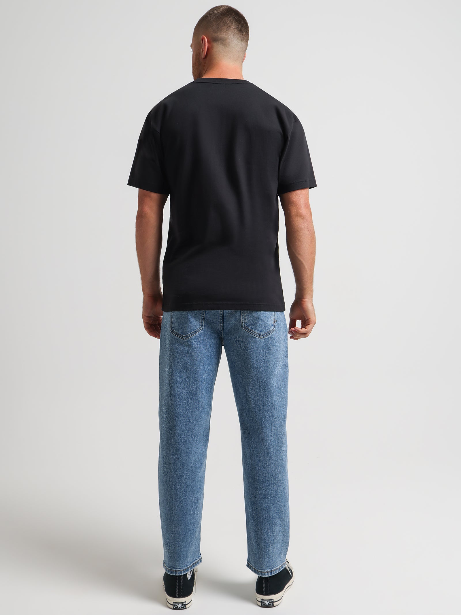 Short Sleeve Heavyweight Box T-Shirt in TNF Black