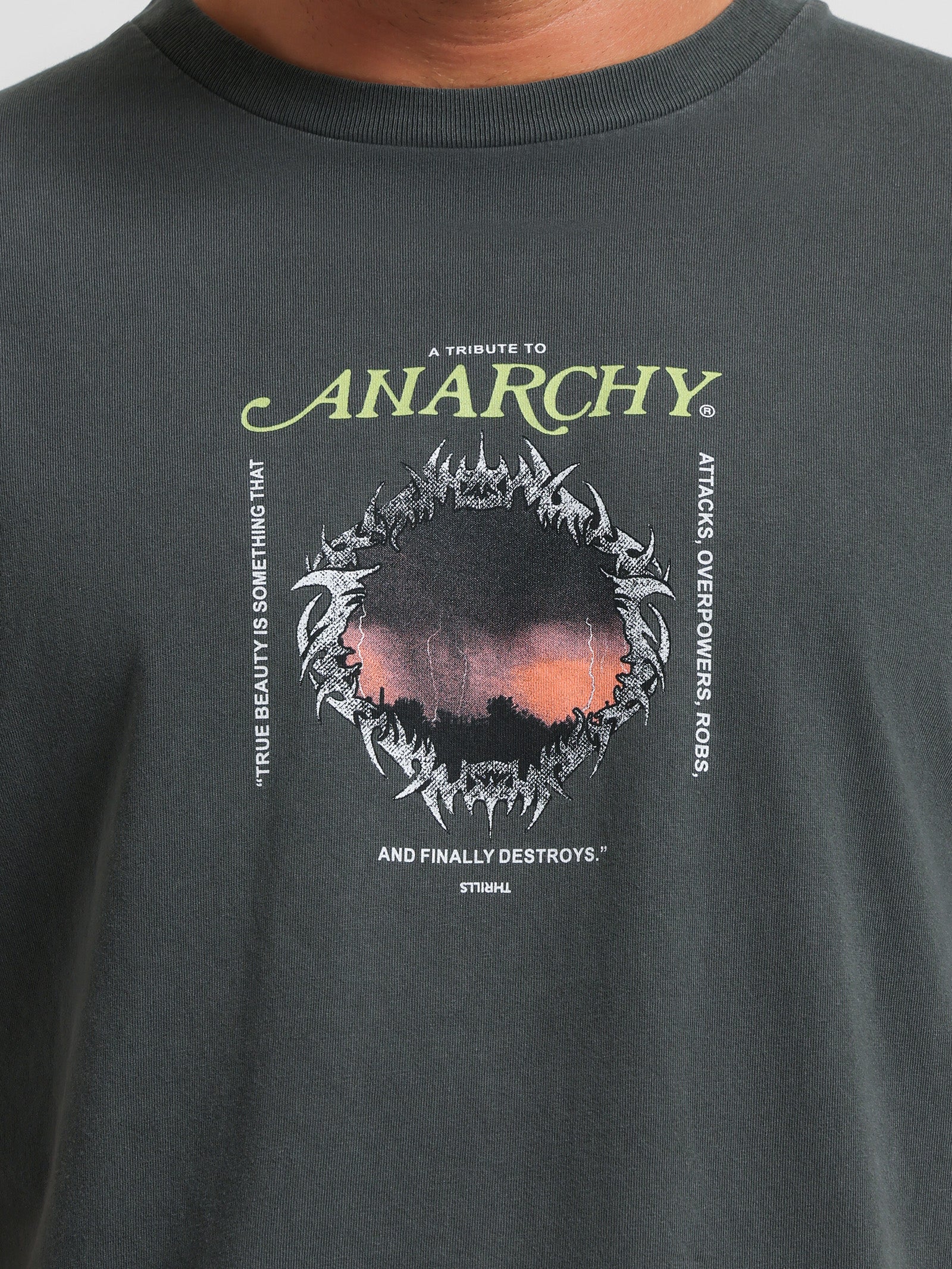 Thrills Tribute To Anarchy Merch Fit T-Shirt Black