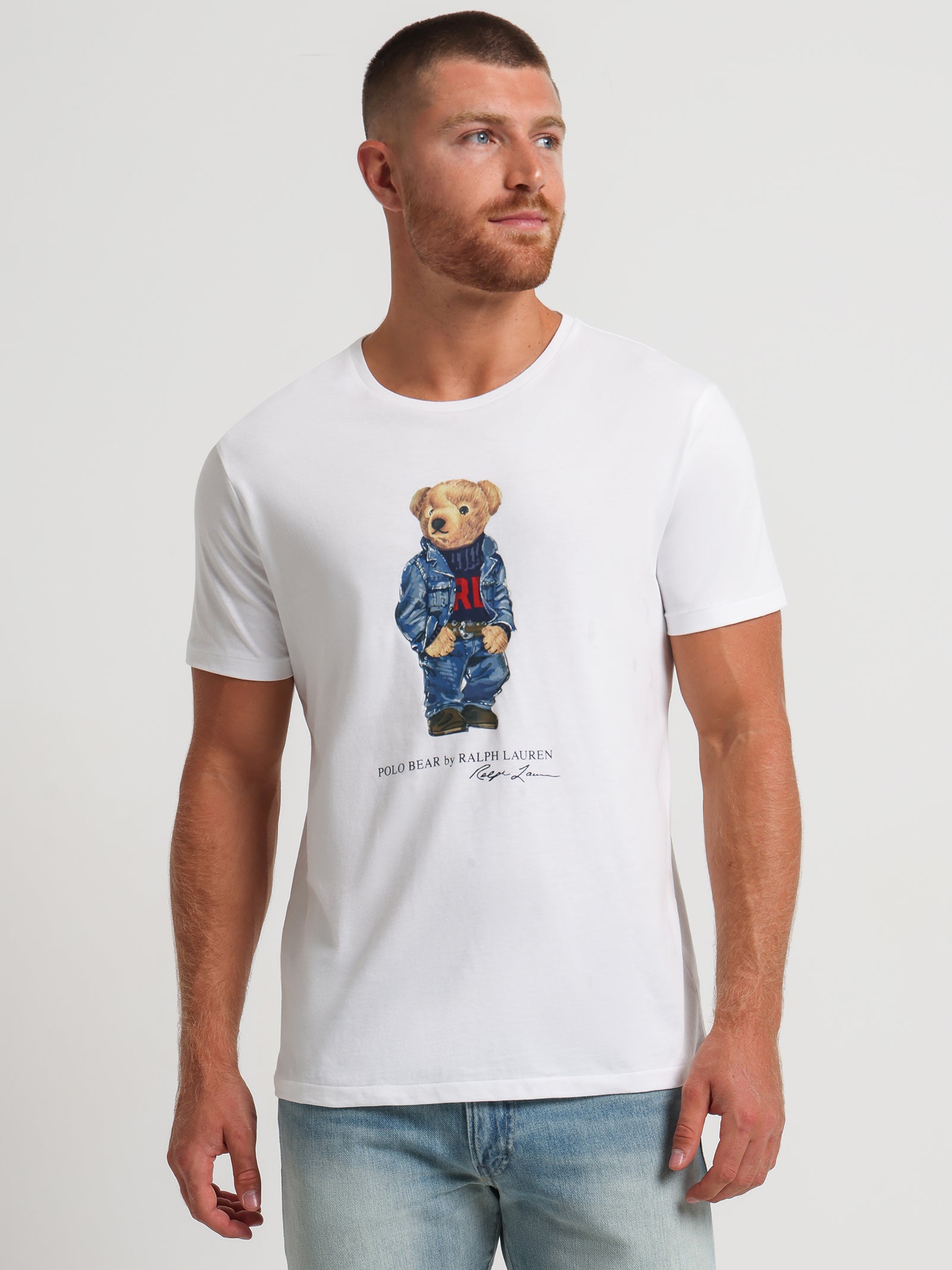 Mens Tshirt Ralph Lauren Bear Shirt Women's Denim Bear T-Shirt