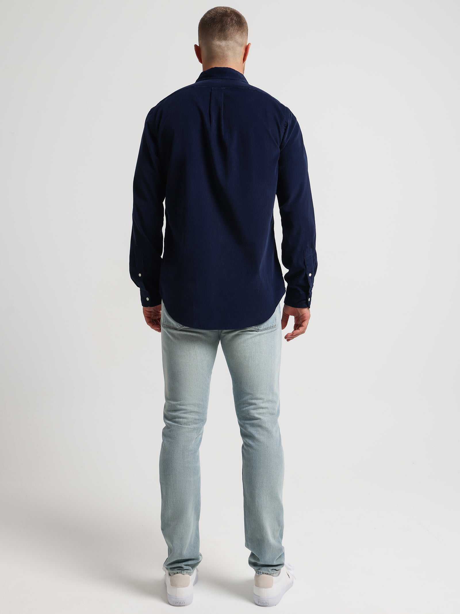 Custom Bear Embroidery Cord Shirt