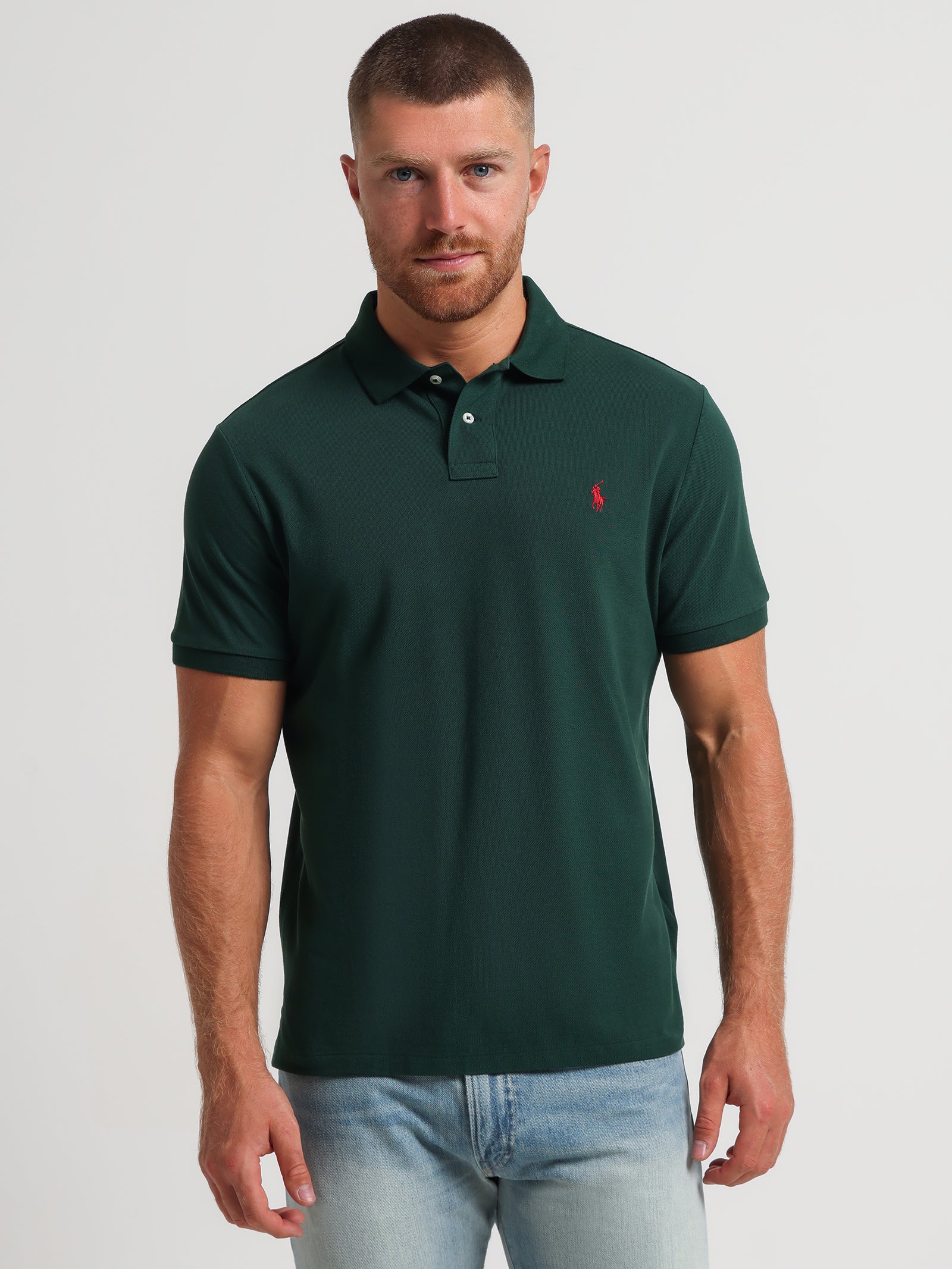 Classic Fit Mesh Polo Shirt