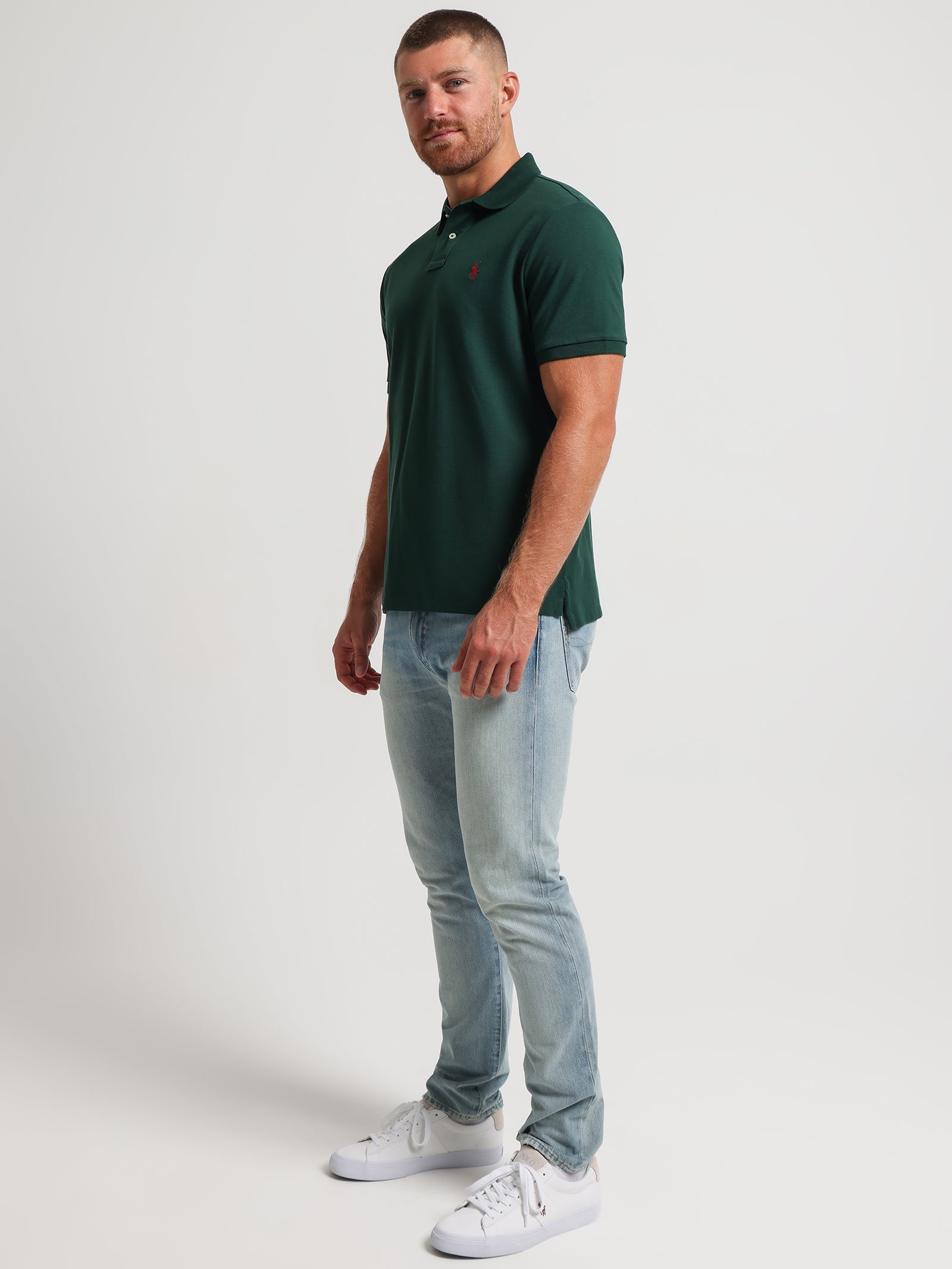 Classic Fit Mesh Polo Shirt