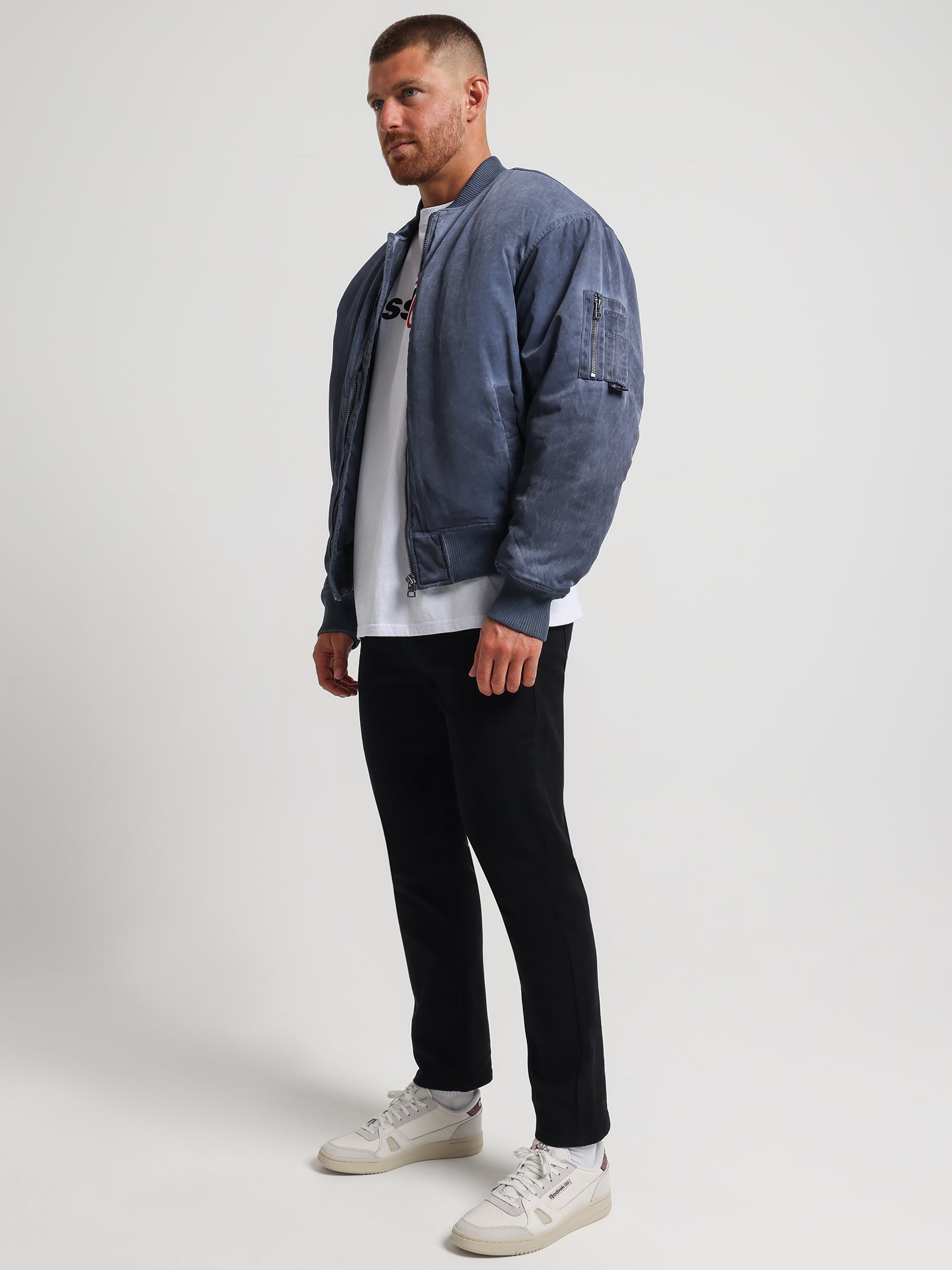 Stussy Dyed Nylon Bomber Jacket Navy | Glue Store